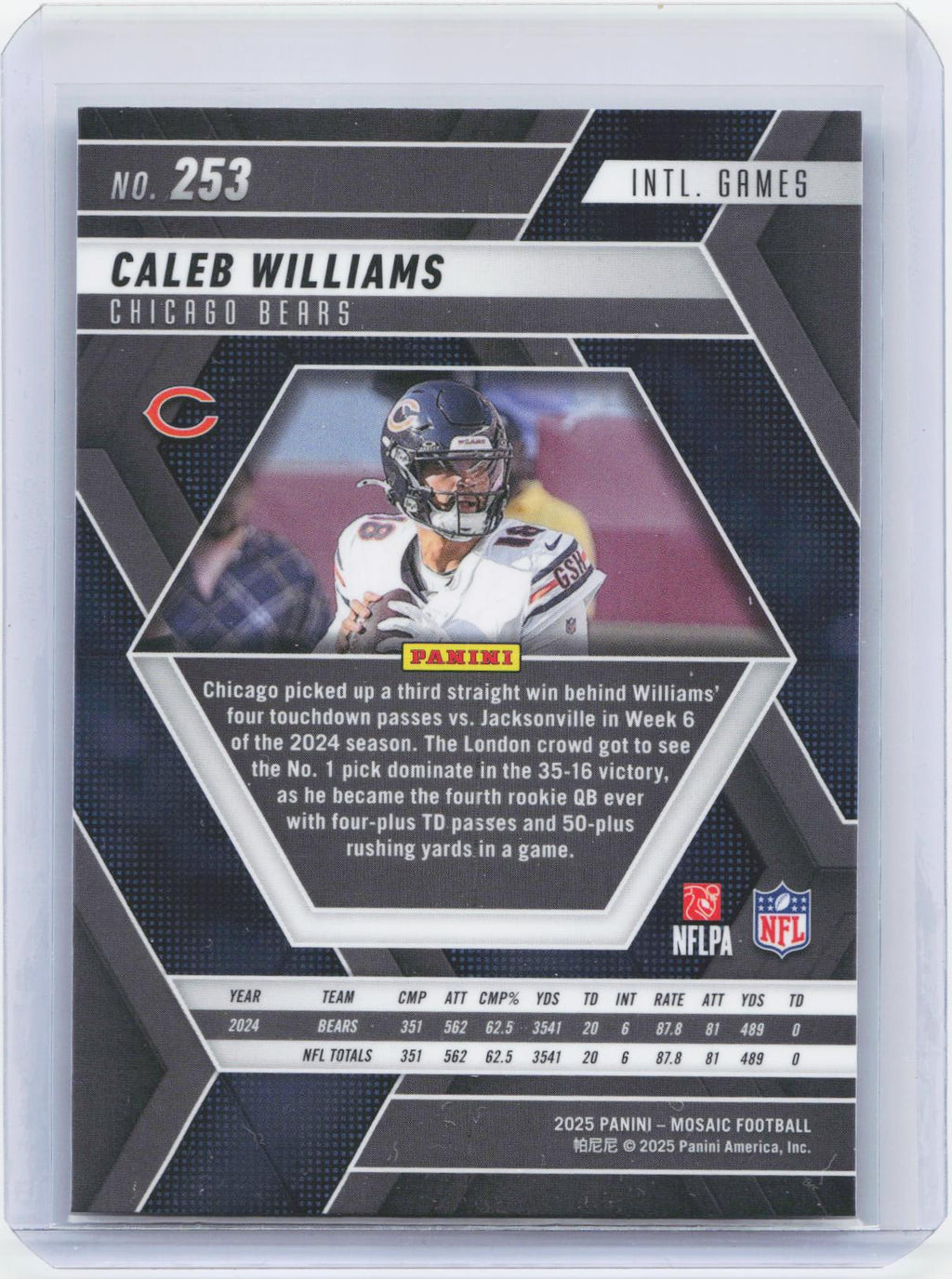 2025 Panini Mosaic #253 Caleb Williams