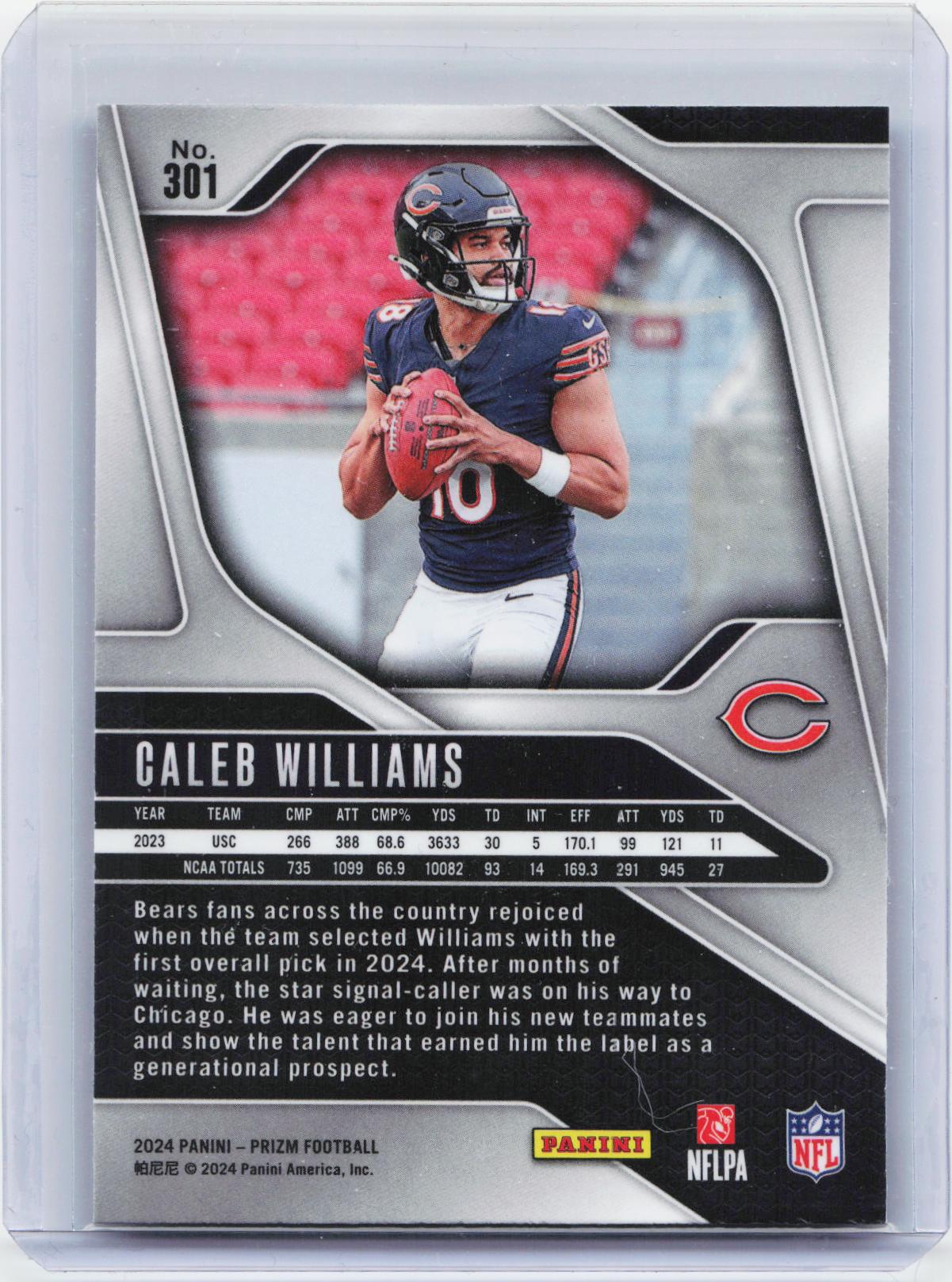 2024 Panini Prizm #301 Caleb Williams