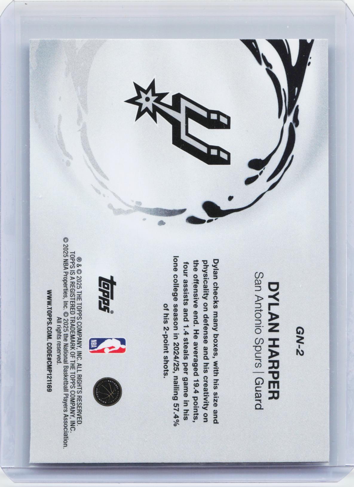 2025-26 Topps #GN-2 Dylan Harper Generation Now