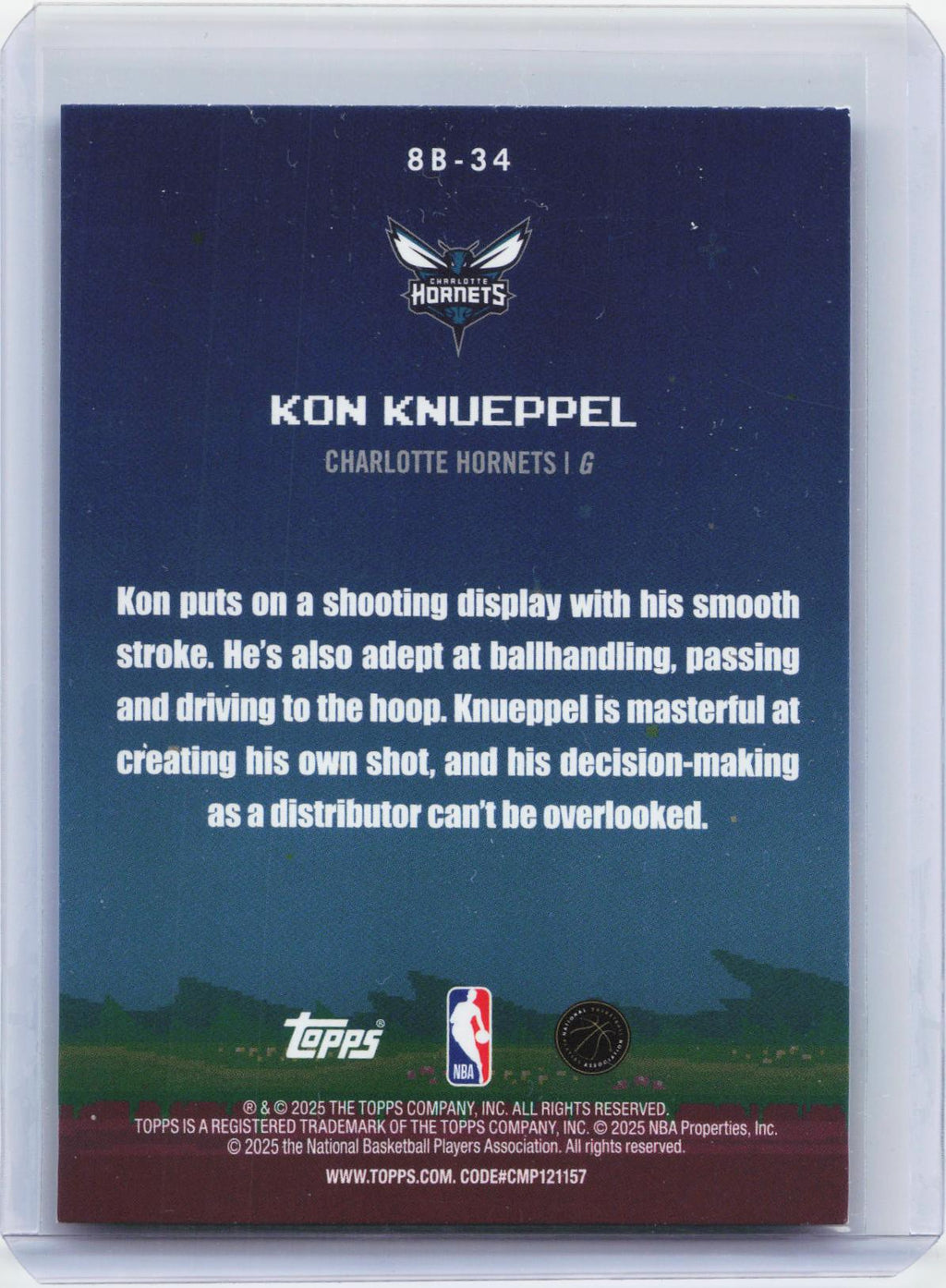 2025-26 Topps #8B-34 Kon Knueppel 8-Bit Ballers