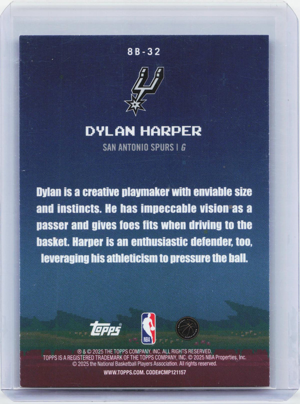 2025-26 Topps #8B-32 Dylan Harper 8-Bit Ballers