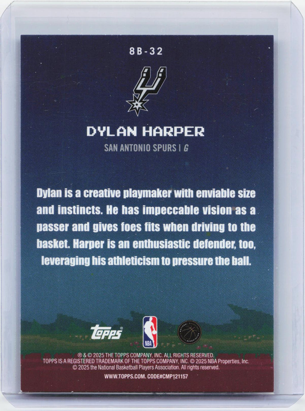 2025-26 Topps #8B-32 Dylan Harper 8-Bit Ballers