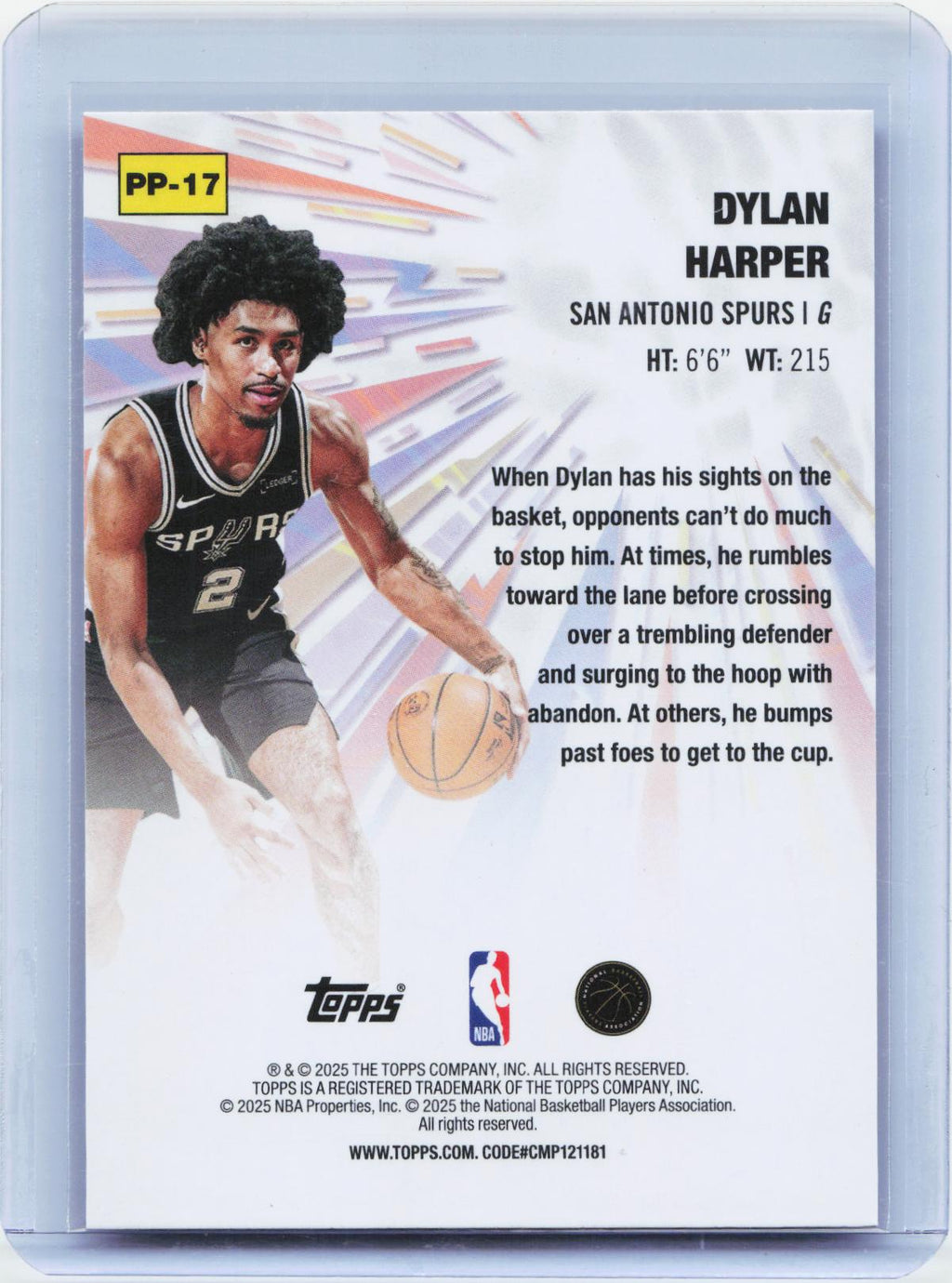 2025-26 Topps #PP-17 Dylan Harper Power Players Holo Foil