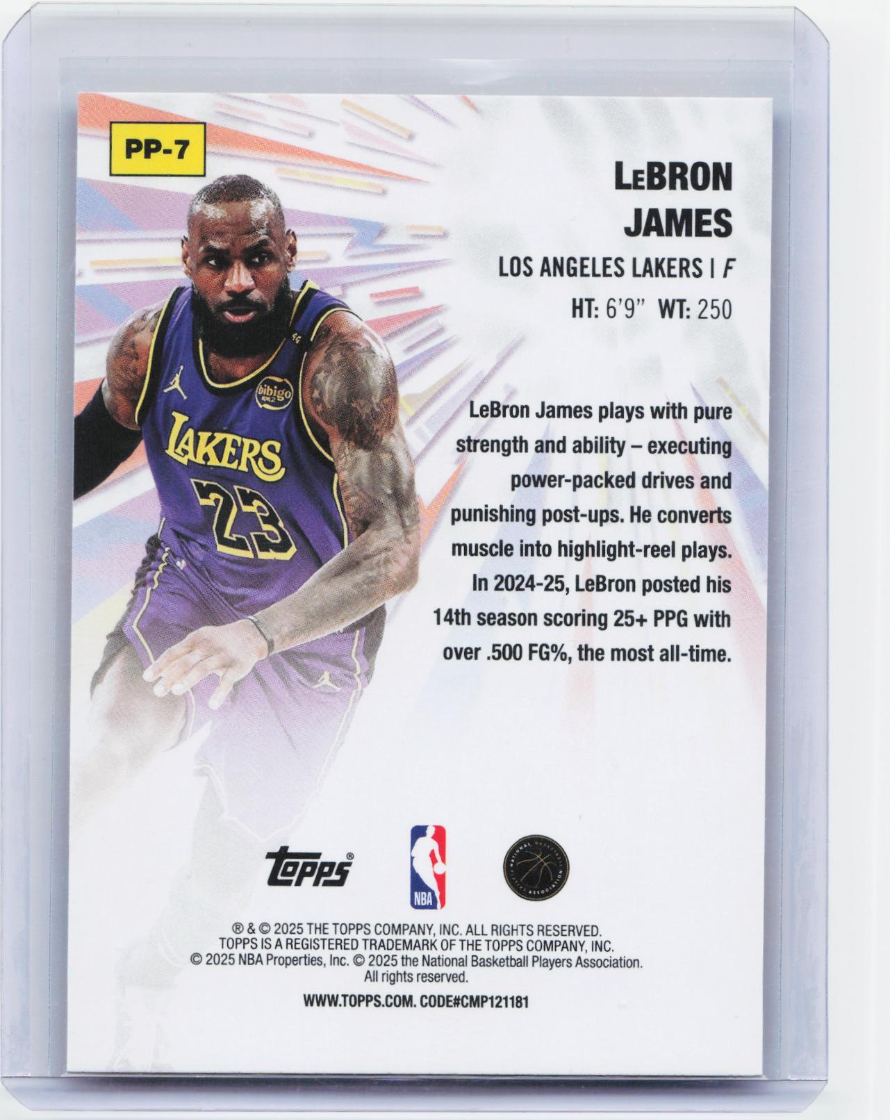 2025-26 Topps #PP-7 LeBron James Power Players