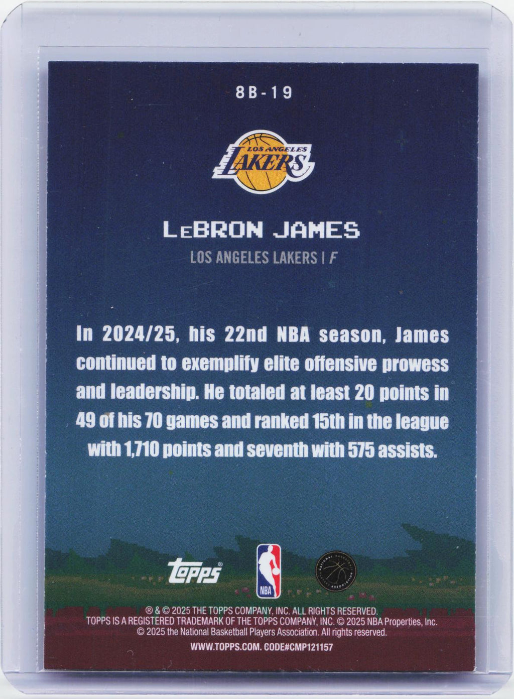 2025-26 Topps #8B-19 LeBron James 8-Bit Ballers