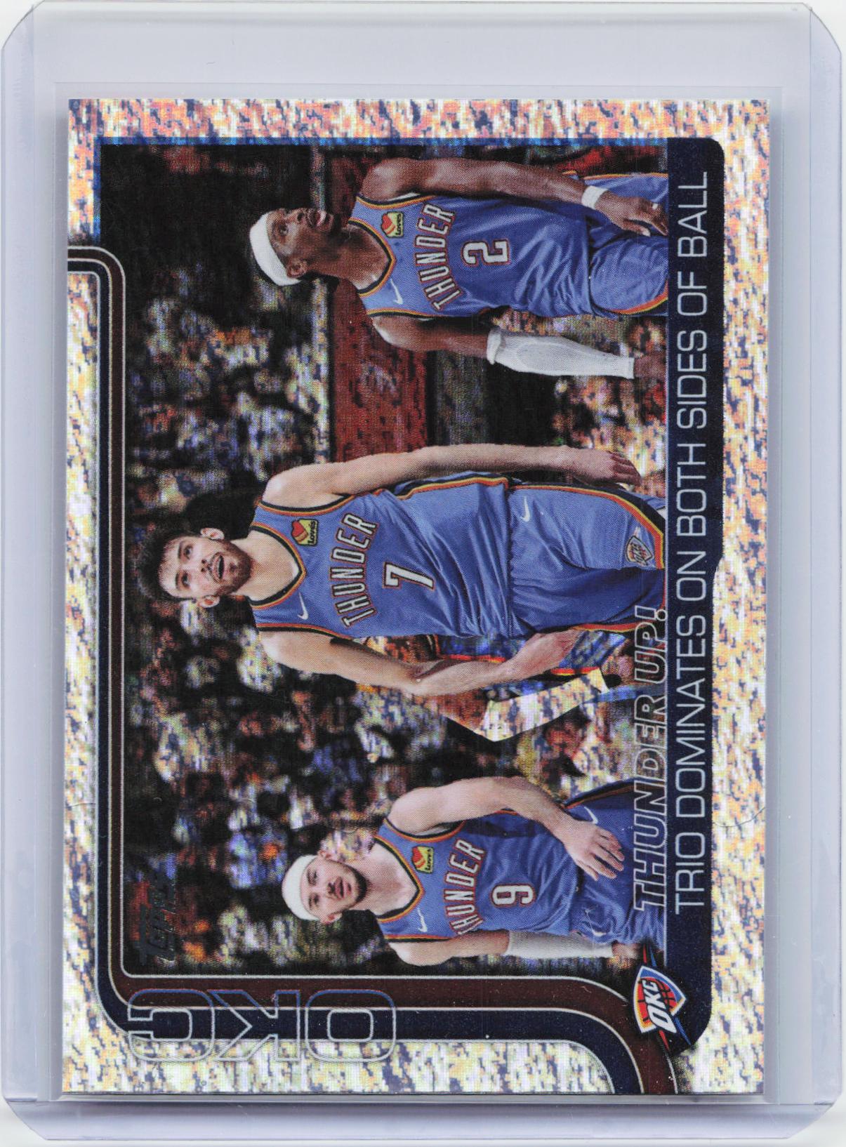 2025-26 Topps #288 Thunder Up!: Trio Dominates On Both Sides Of Ball Sandglitter