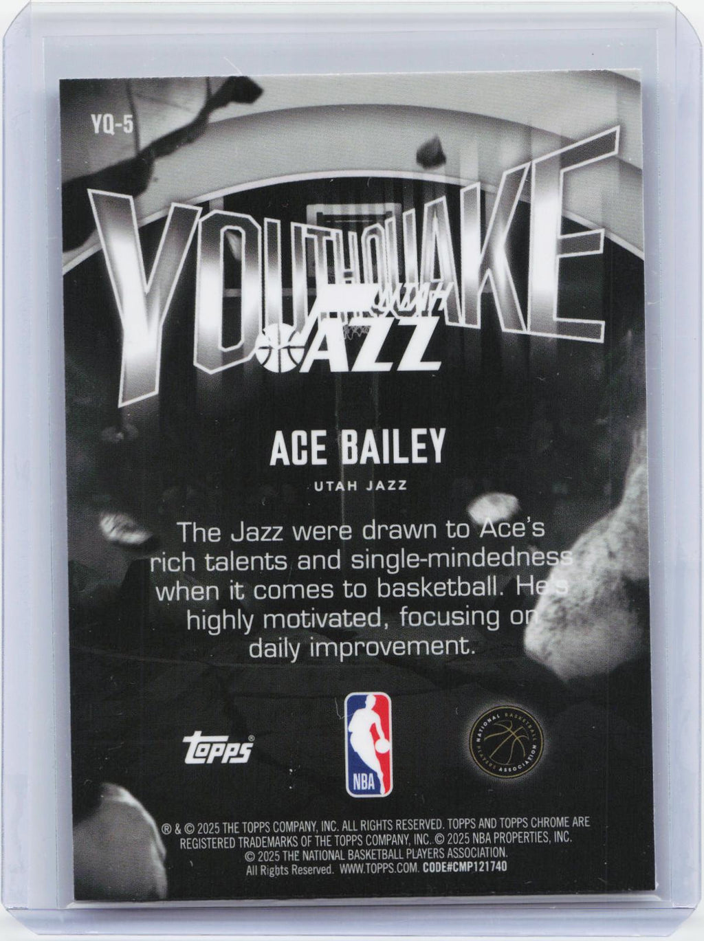 2025-26 Topps Chrome #YQ-5 Ace Bailey Youthquake