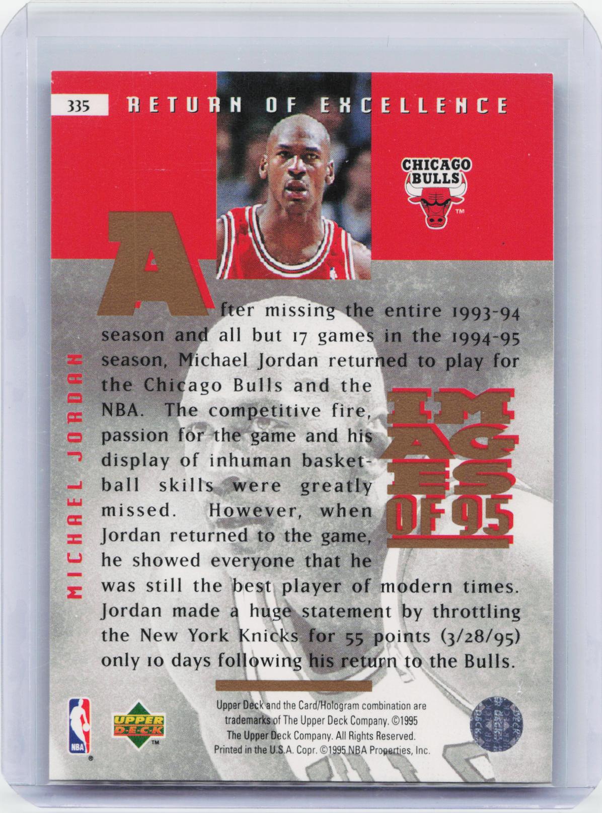 1995-96 Upper Deck #335 Return of Excellence