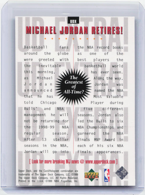 1998-99 Upper Deck #UDX Michael Jordan