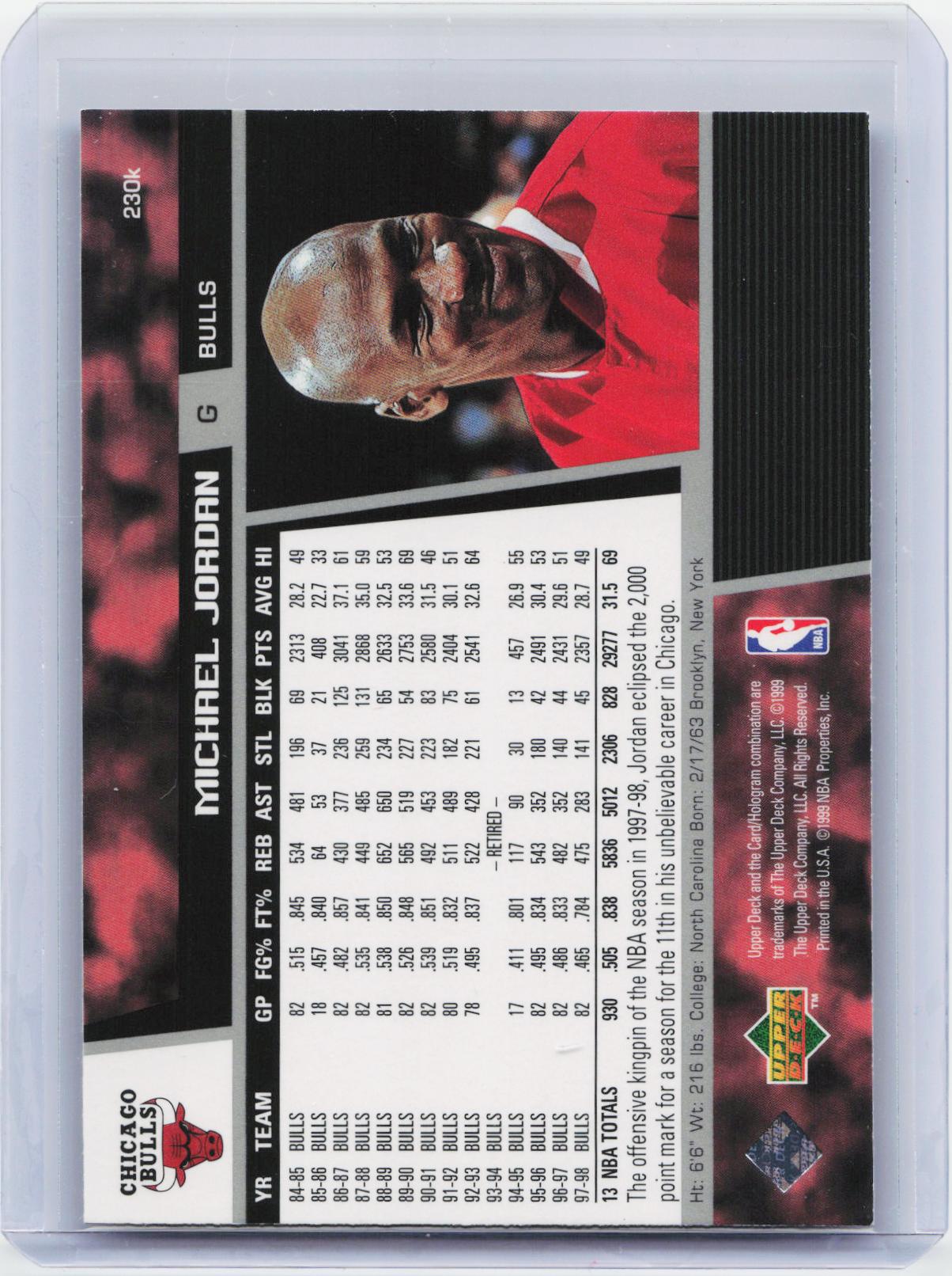 1998-99 Upper Deck #230k Michael Jordan