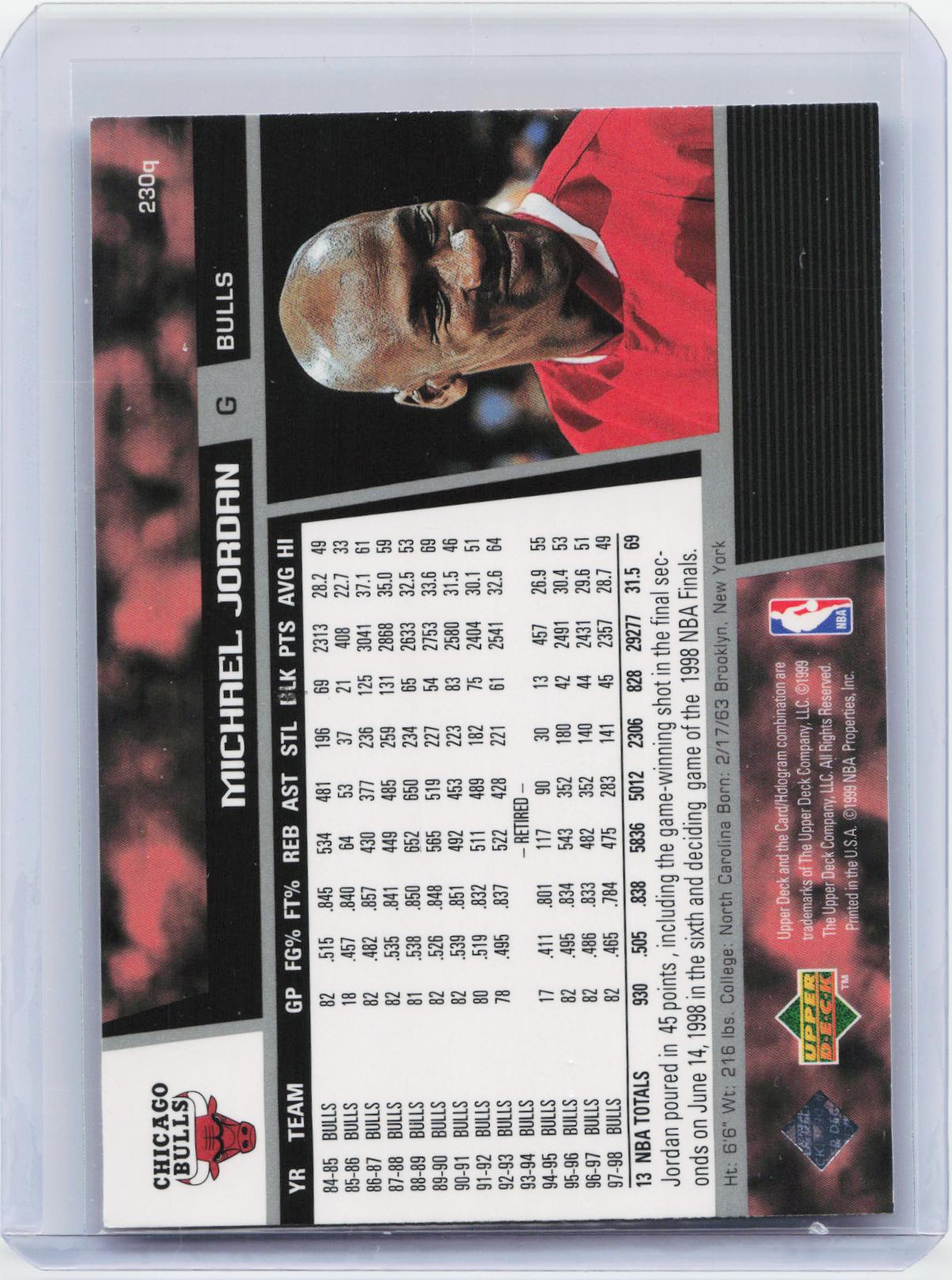1998-99 Upper Deck #230q Michael Jordan