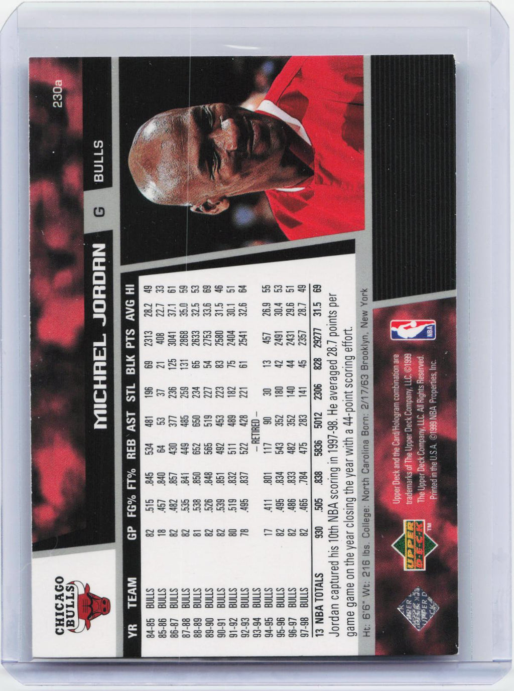 1998-99 Upper Deck #230a Michael Jordan