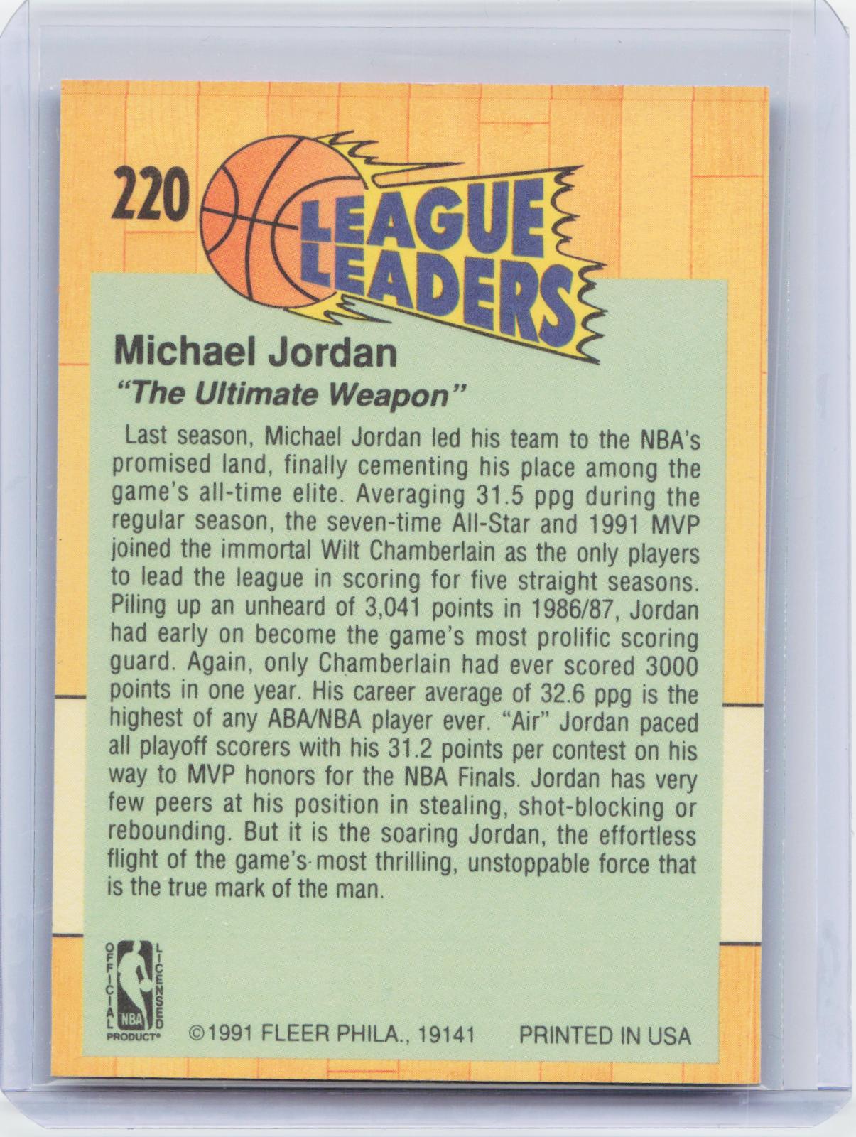 1991-92 Fleer #220 Michael Jordan