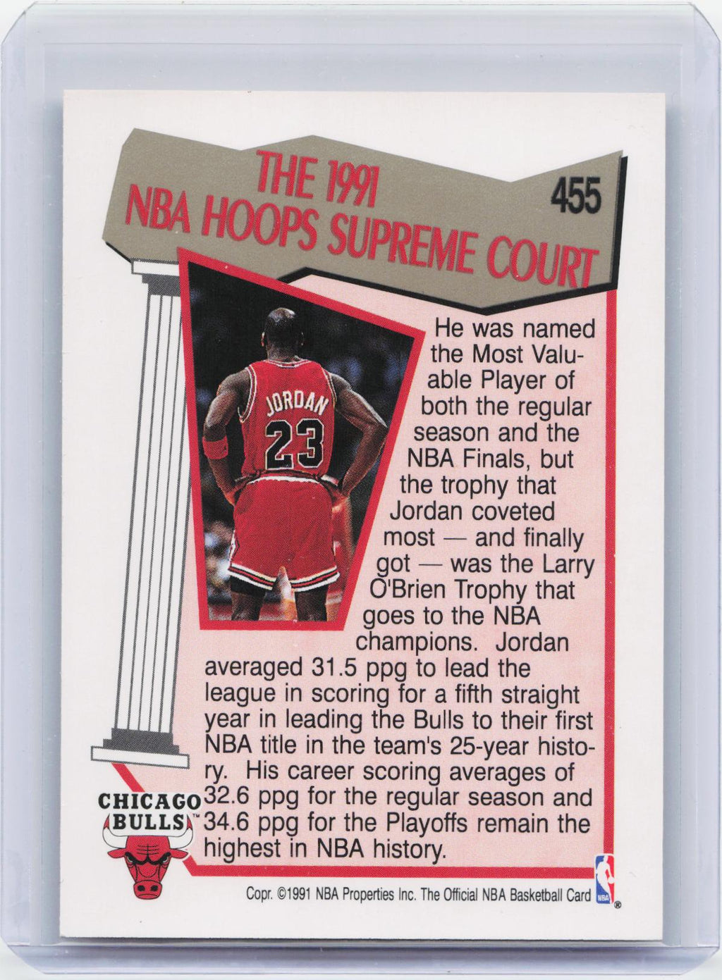 1991-92 Hoops #455 Michael Jordan