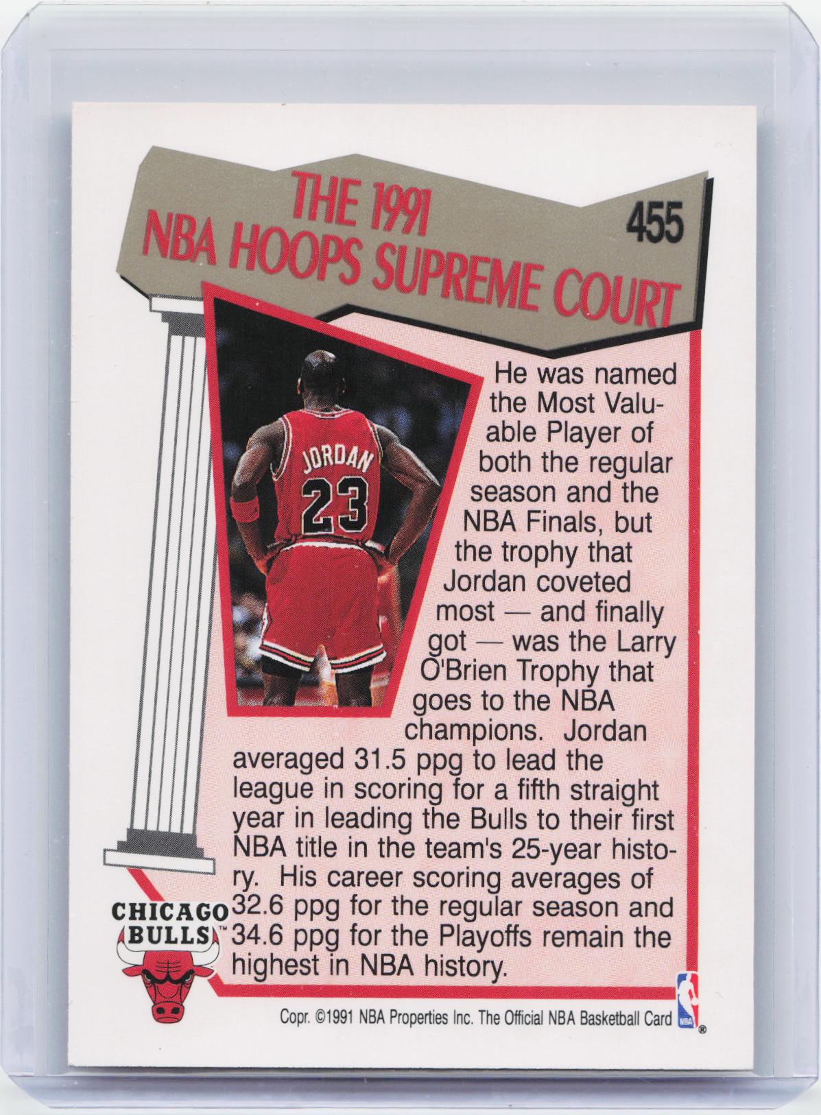 1991-92 Hoops #455 Michael Jordan