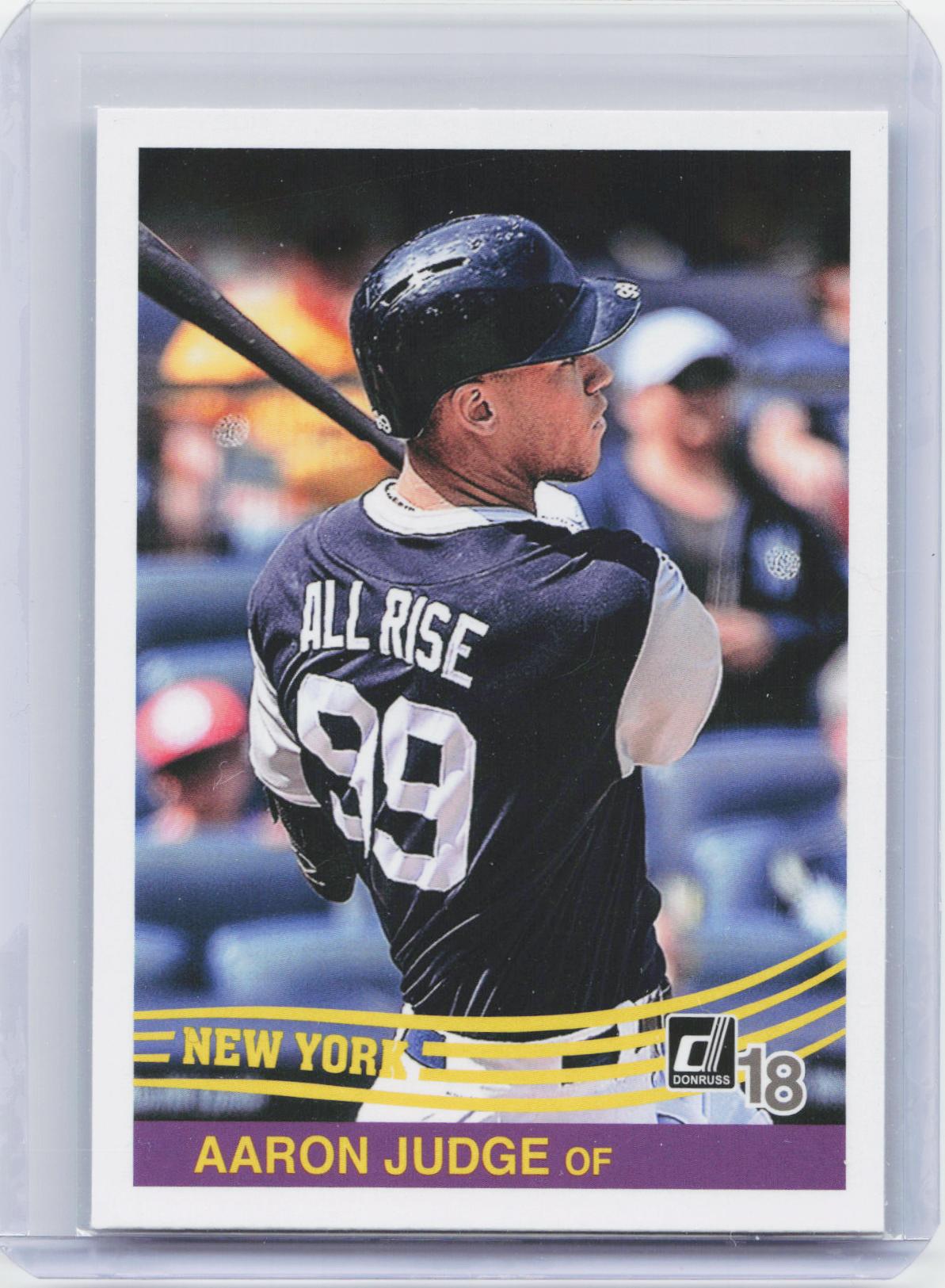 2018 Donruss #253b Aaron Judge : Back of Jersey