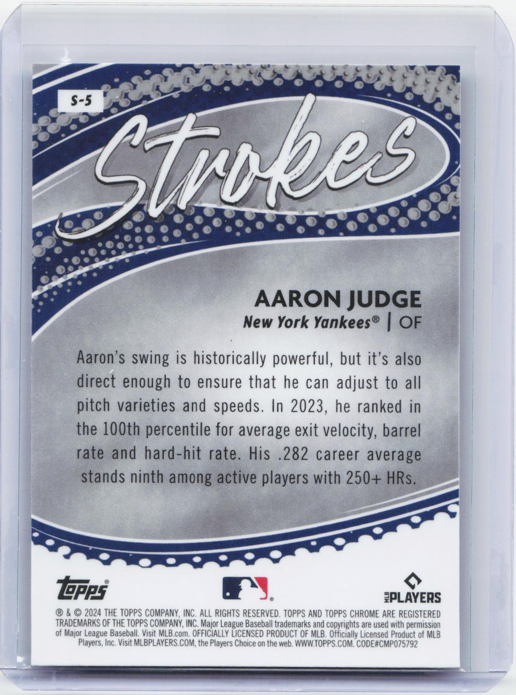 2024 Topps Chrome #S-5 Aaron Judge Strokes