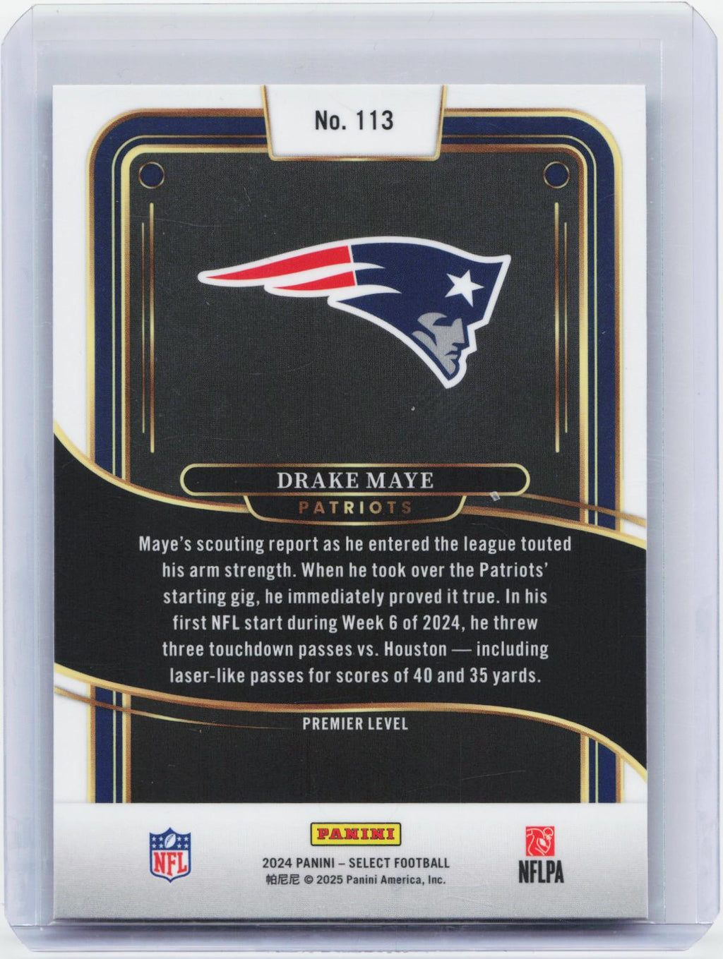 2024 Panini Select #113 Drake Maye