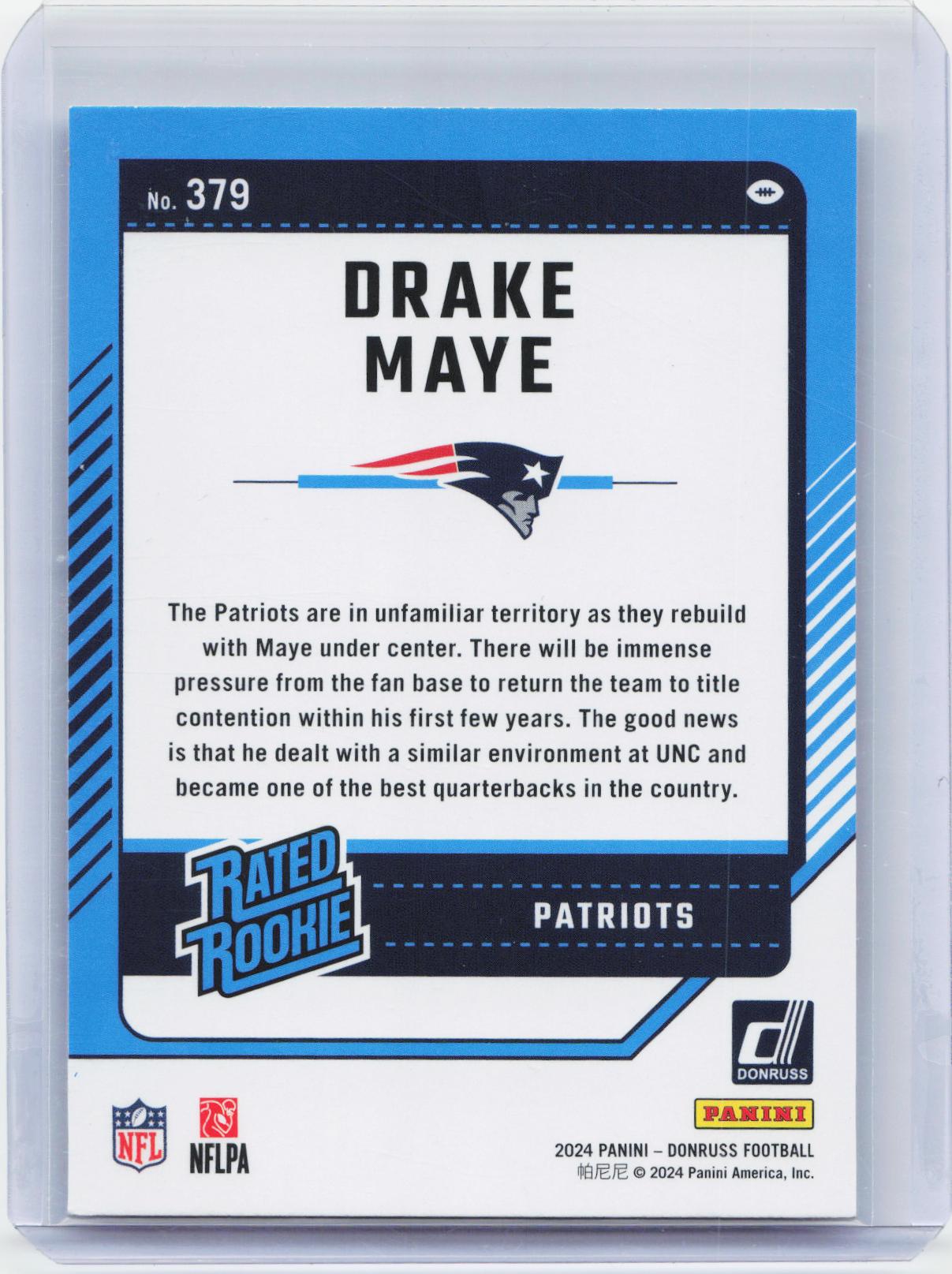 2024 Donruss #379 Drake Maye