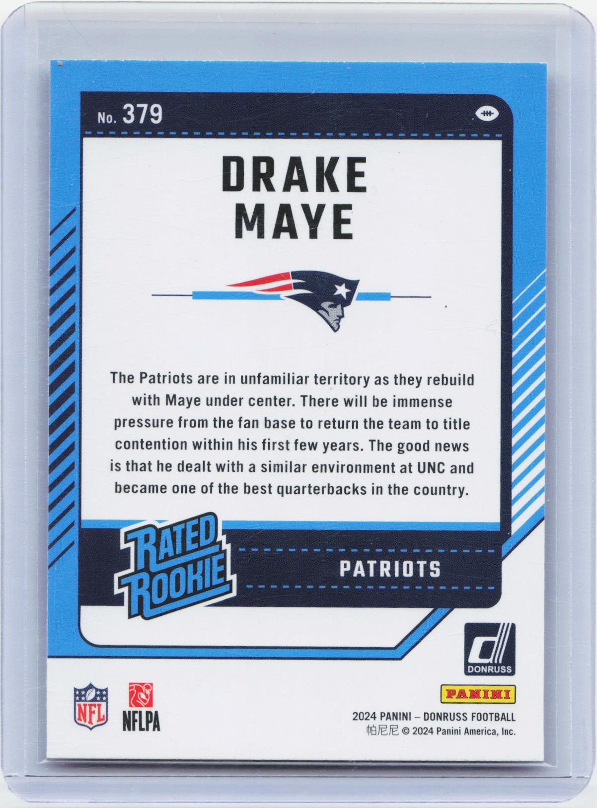 2024 Donruss #379 Drake Maye