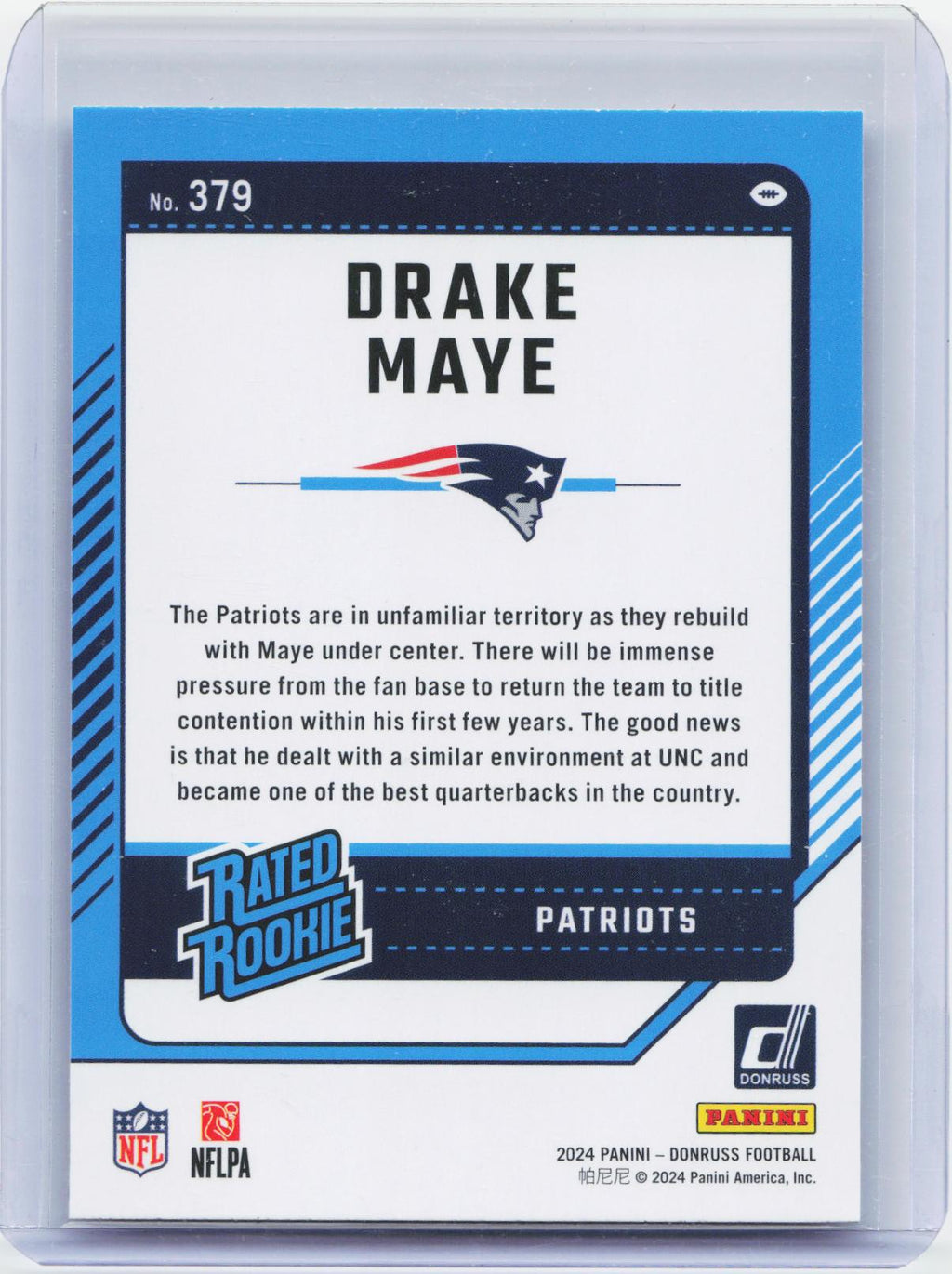 2024 Donruss #379 Drake Maye