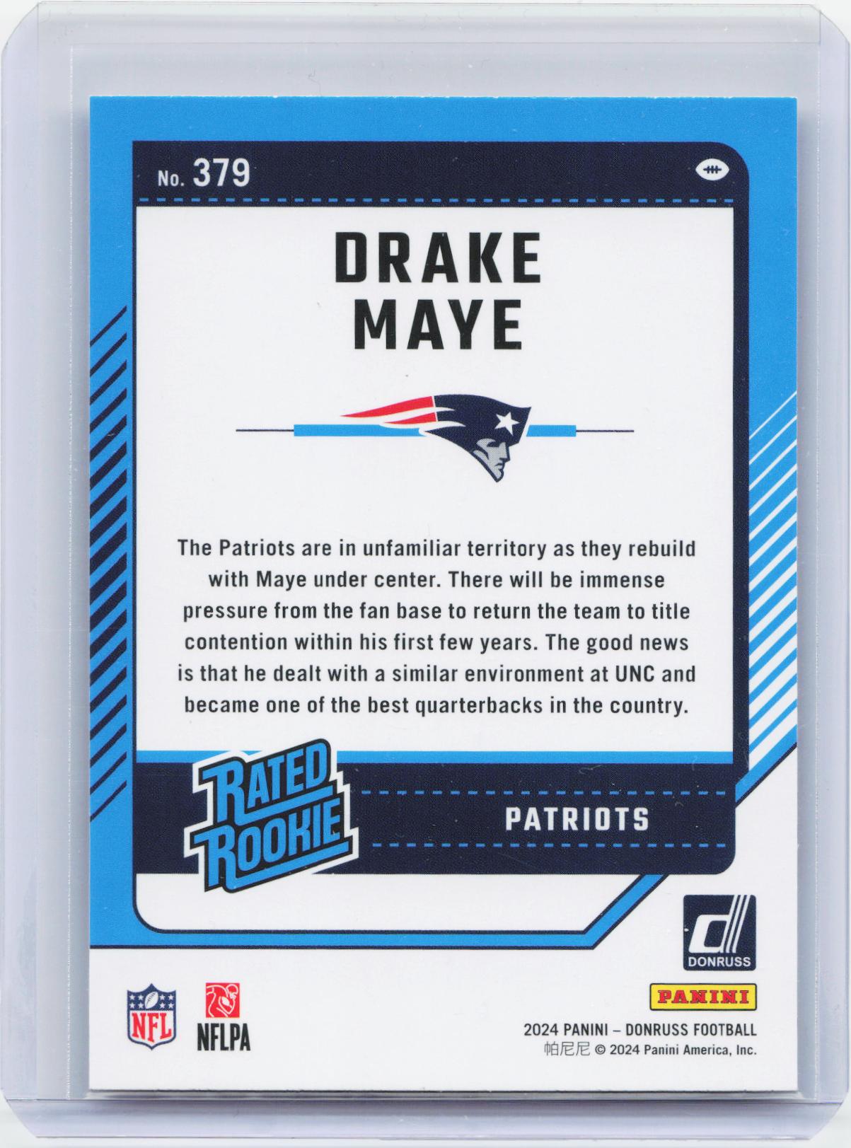 2024 Donruss #379 Drake Maye