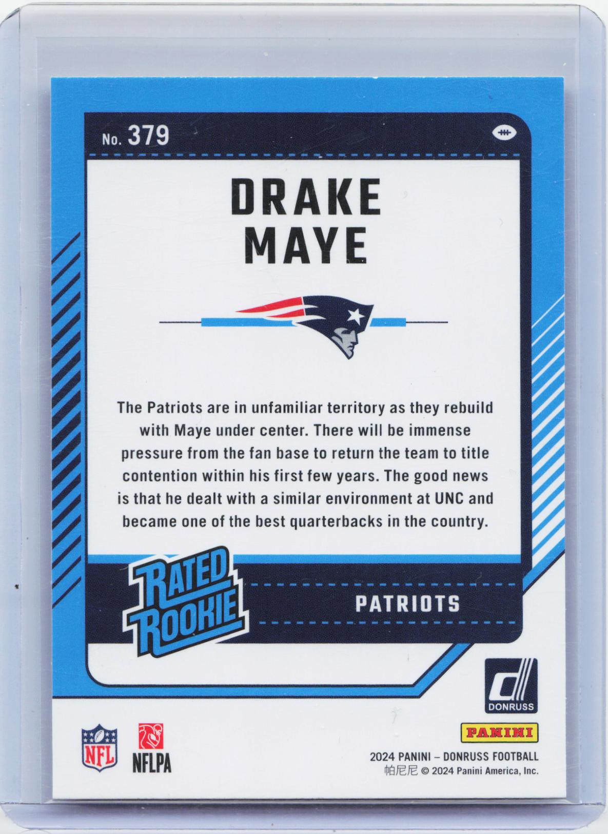 2024 Donruss #379 Drake Maye