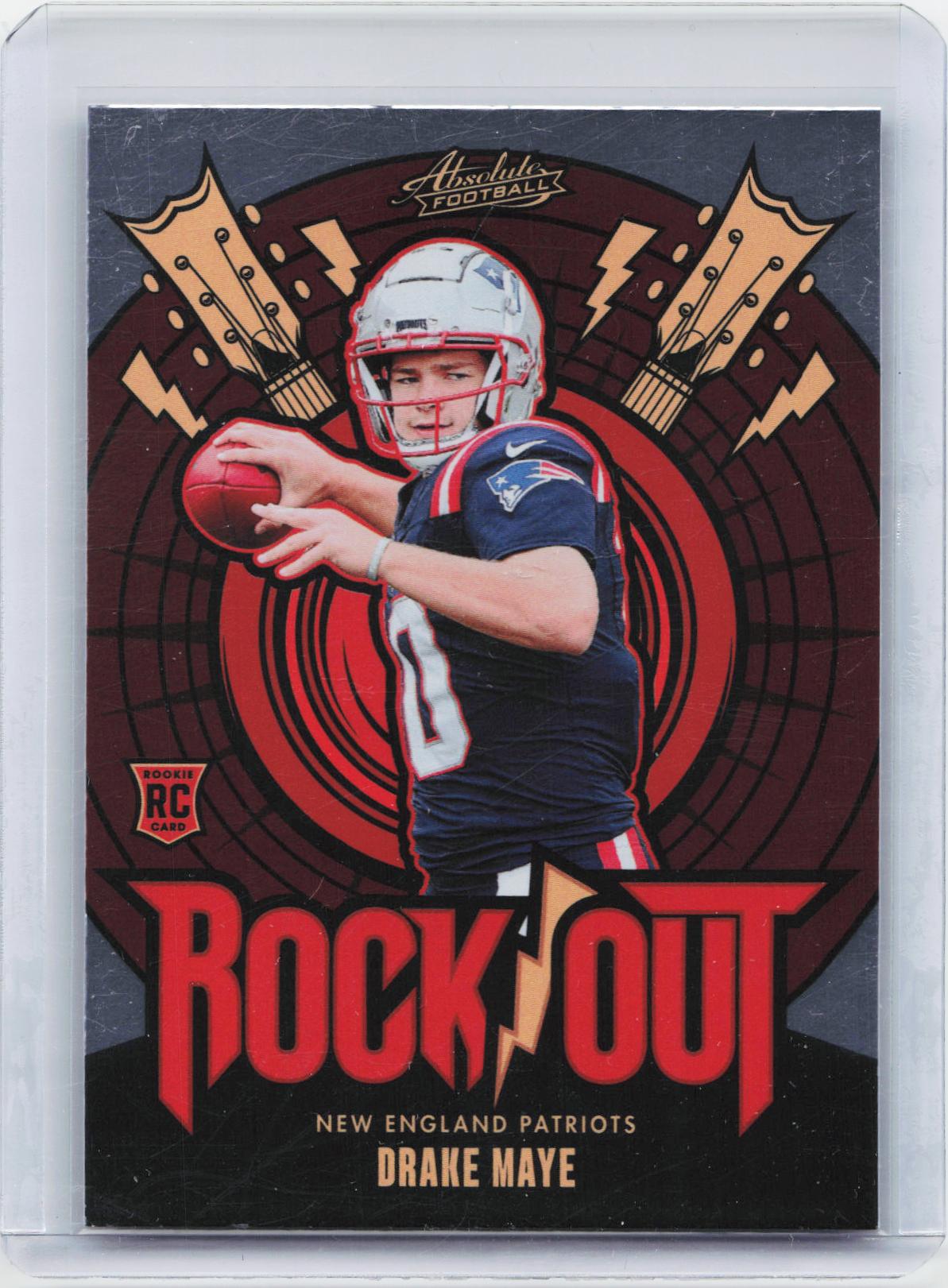 2024 Panini Absolute #RO-DME Drake Maye Rock Out