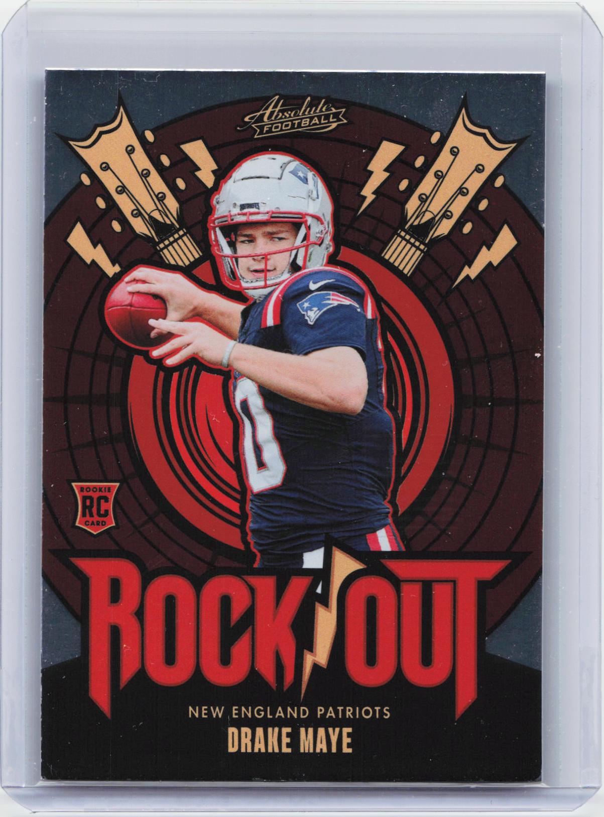 2024 Panini Absolute #RO-DME Drake Maye Rock Out