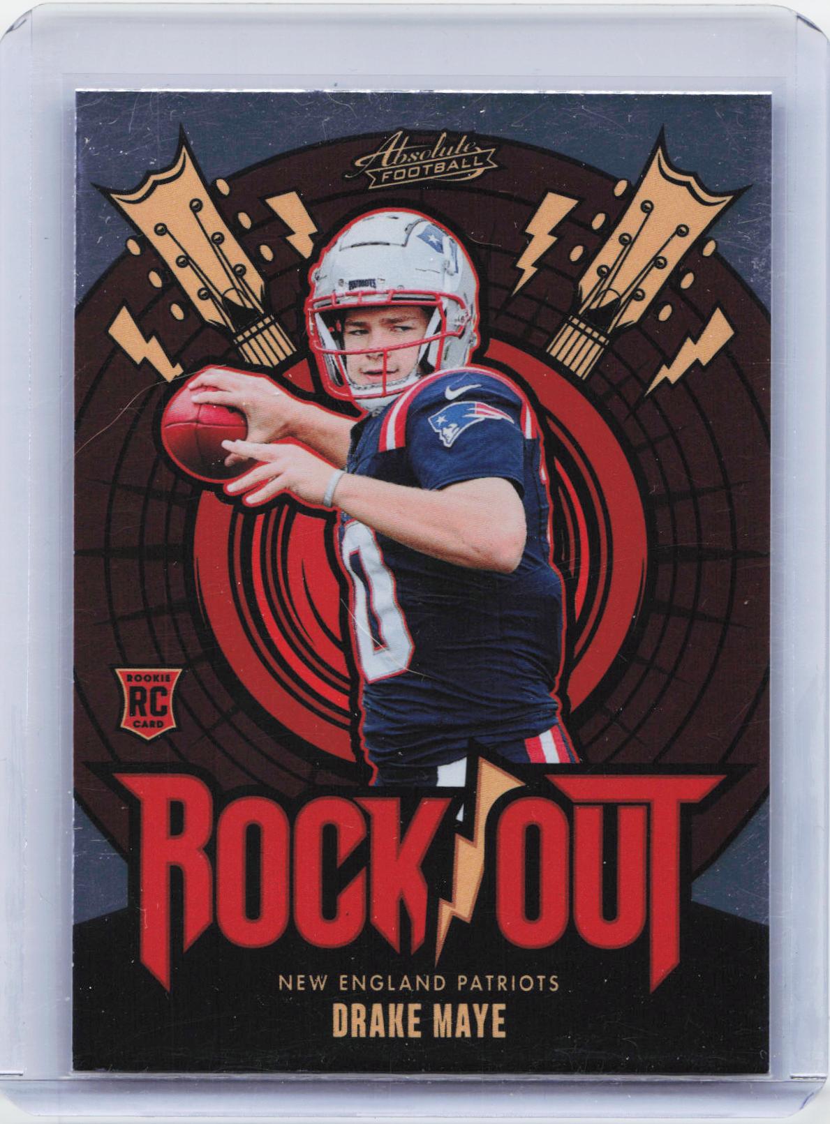 2024 Panini Absolute #RO-DME Drake Maye Rock Out