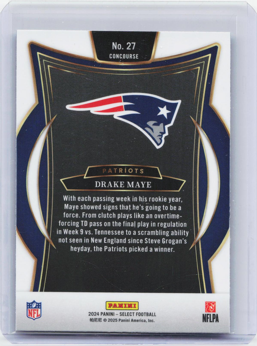 2024 Panini Select #27 Drake Maye