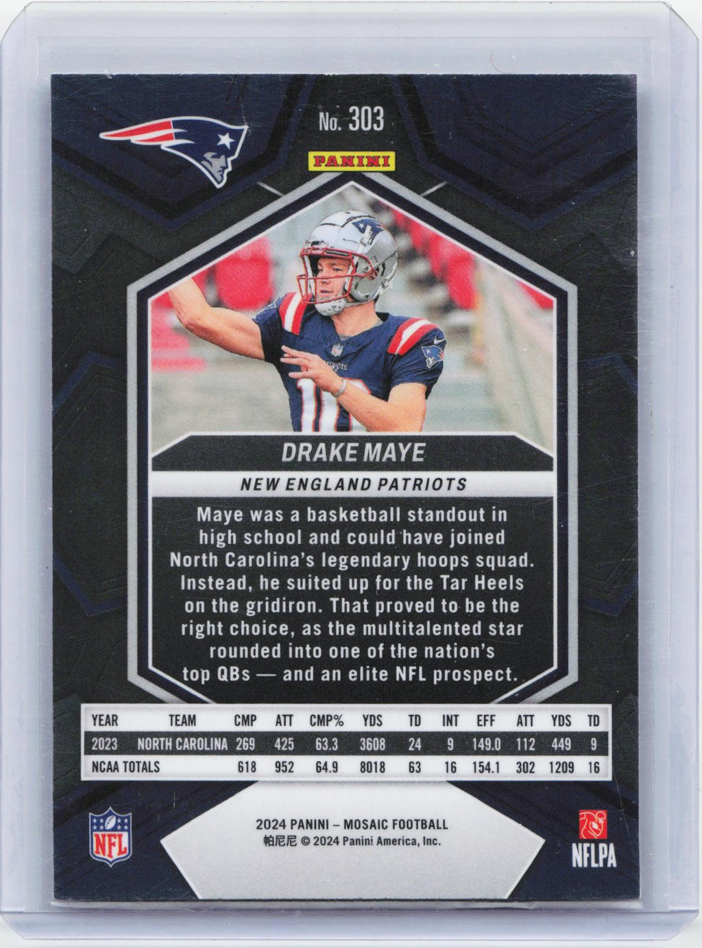 2024 Panini Mosaic #303 Drake Maye