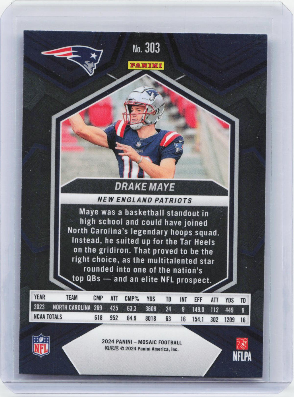 2024 Panini Mosaic #303 Drake Maye