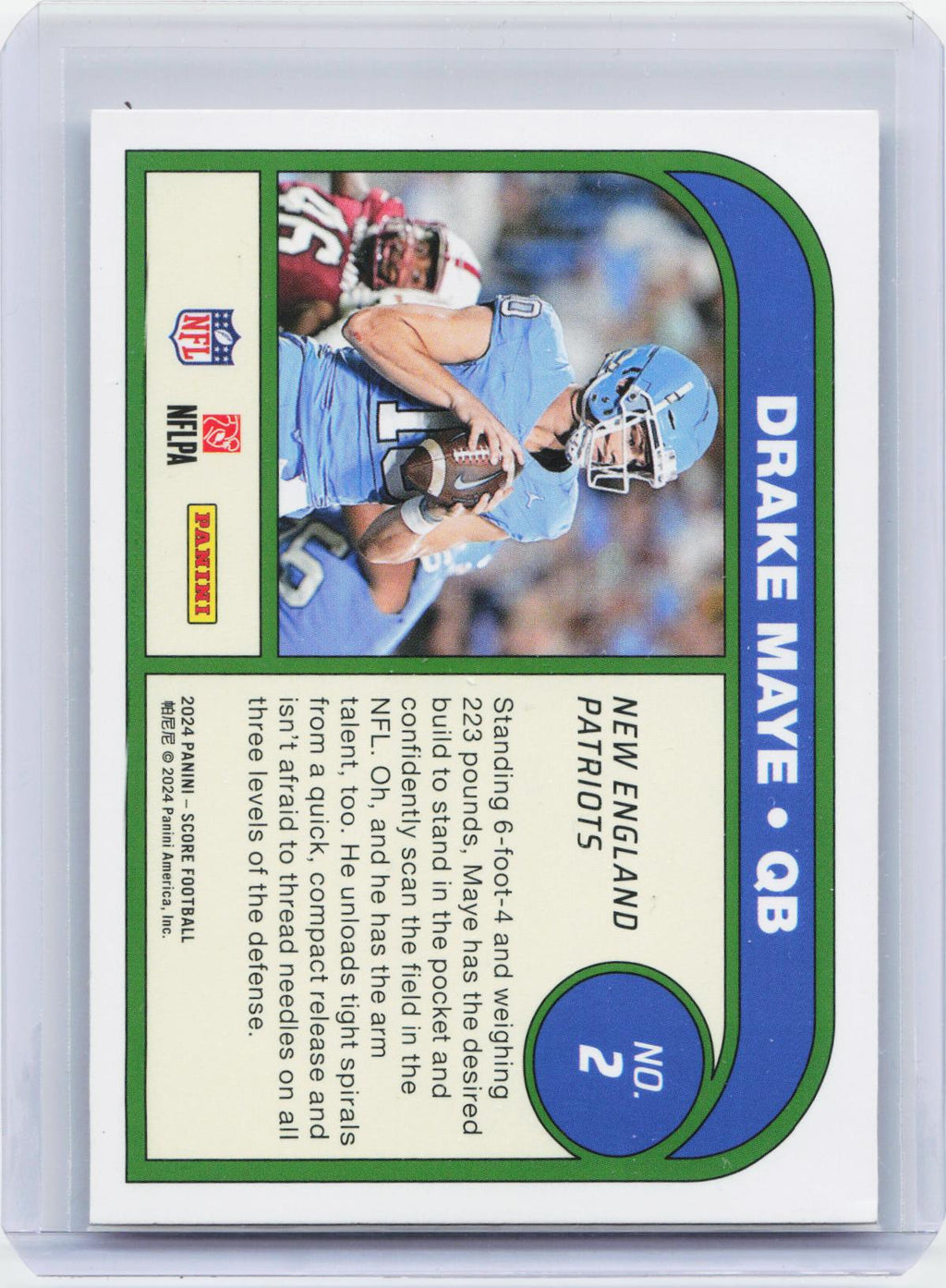 2024 Score #2 Drake Maye Protential
