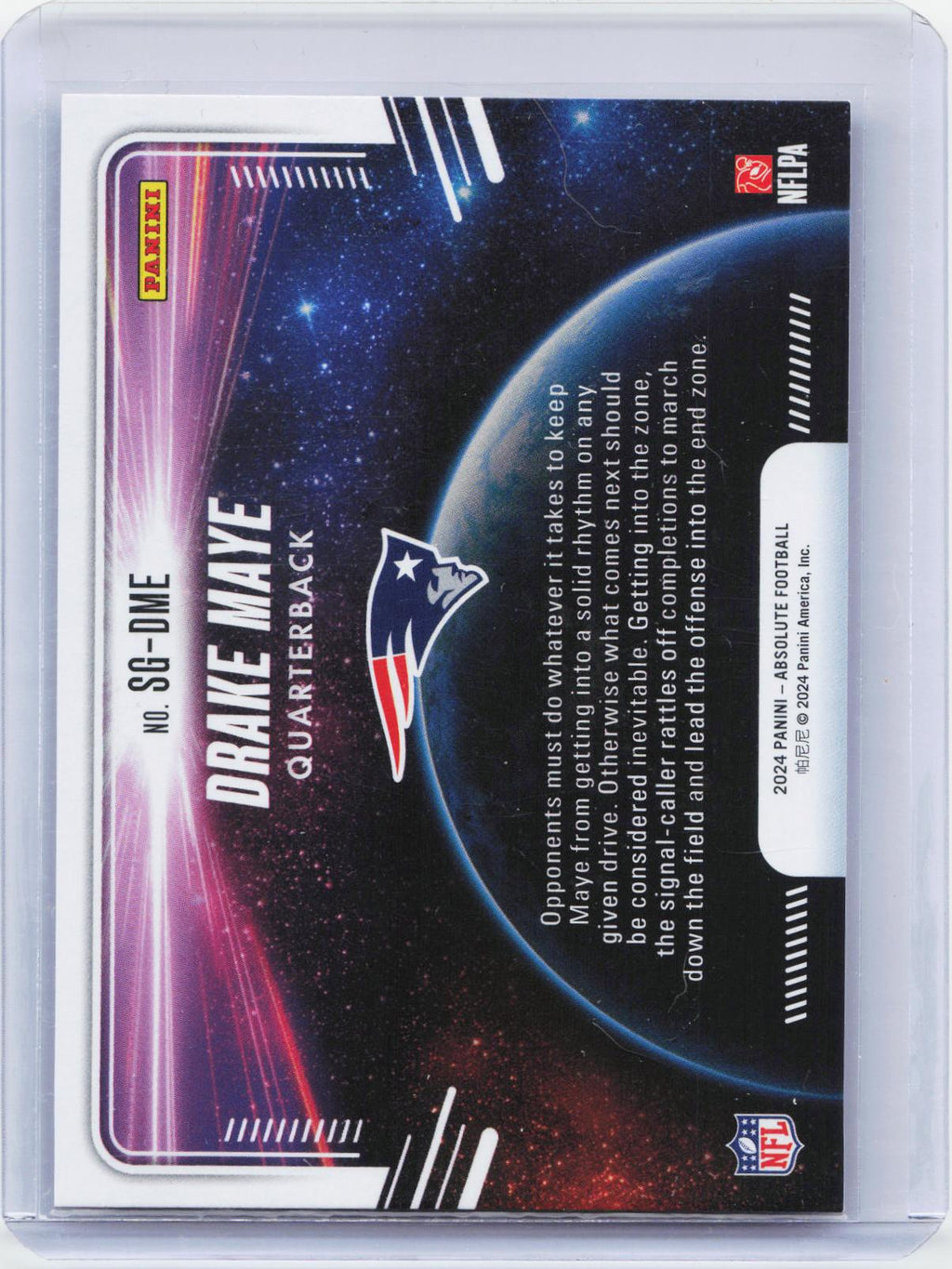 2024 Panini Absolute #SG-DME Drake Maye Star Gazing