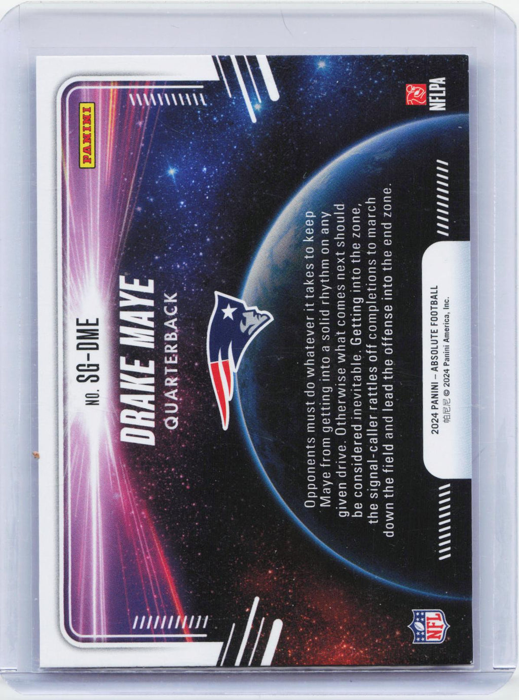 2024 Panini Absolute #SG-DME Drake Maye Star Gazing
