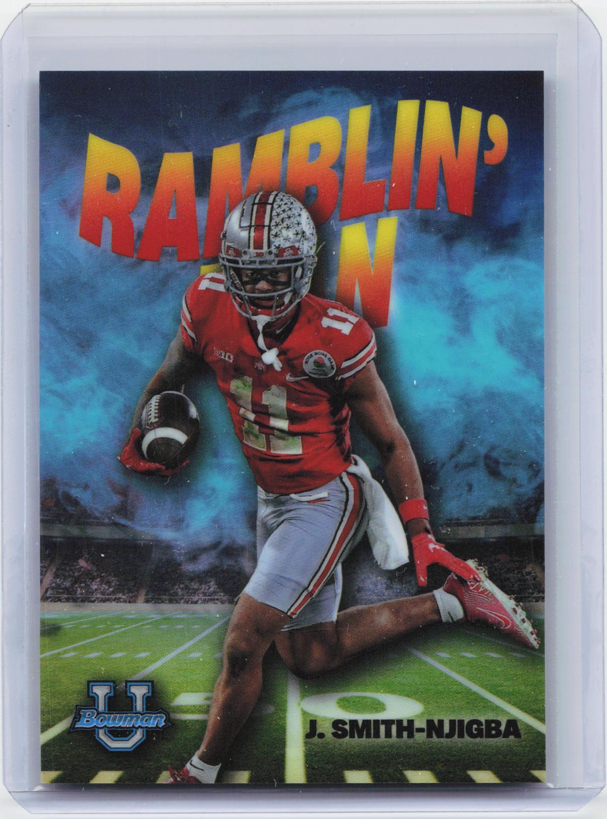 2022 Bowman U Chrome #RM-8 Jaxon Smith-Njigba Ramblin' Man Refractor #/150