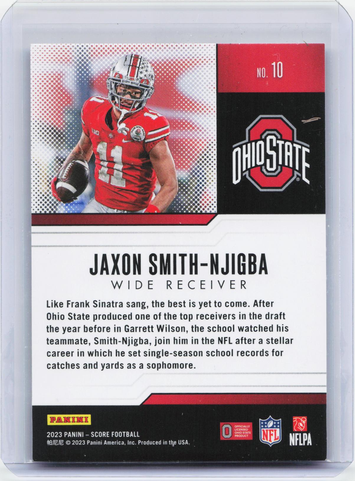 2023 Score #10 Jaxon Smith-Njigba Protential