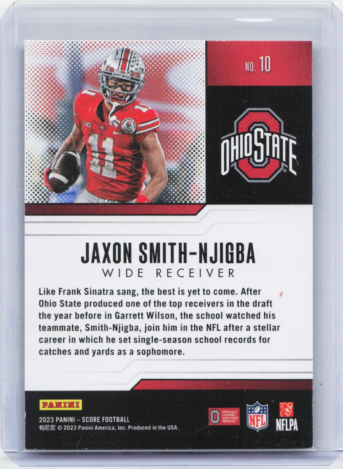 2023 Score #10 Jaxon Smith-Njigba Protential