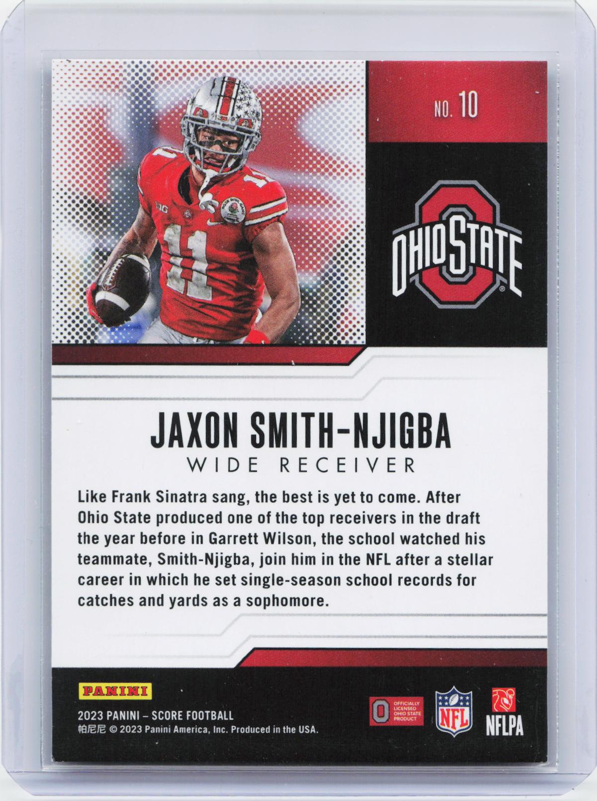 2023 Score #10 Jaxon Smith-Njigba Protential