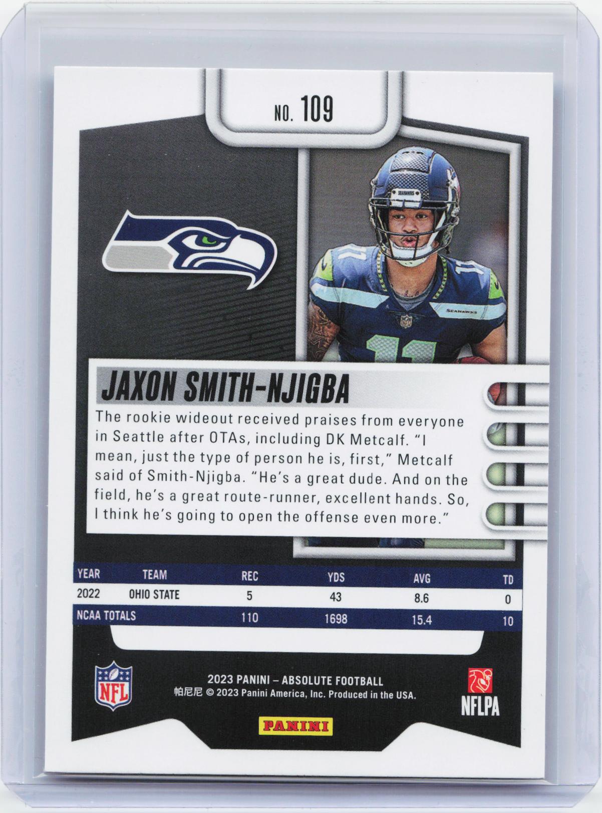 2023 Panini Absolute #109 Jaxon Smith-Njigba Retail
