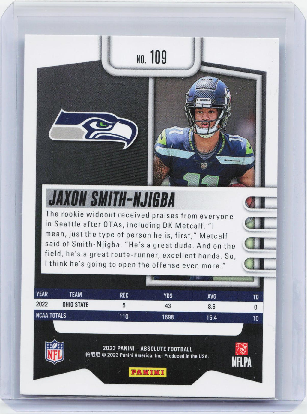 2023 Panini Absolute #109 Jaxon Smith-Njigba Retail