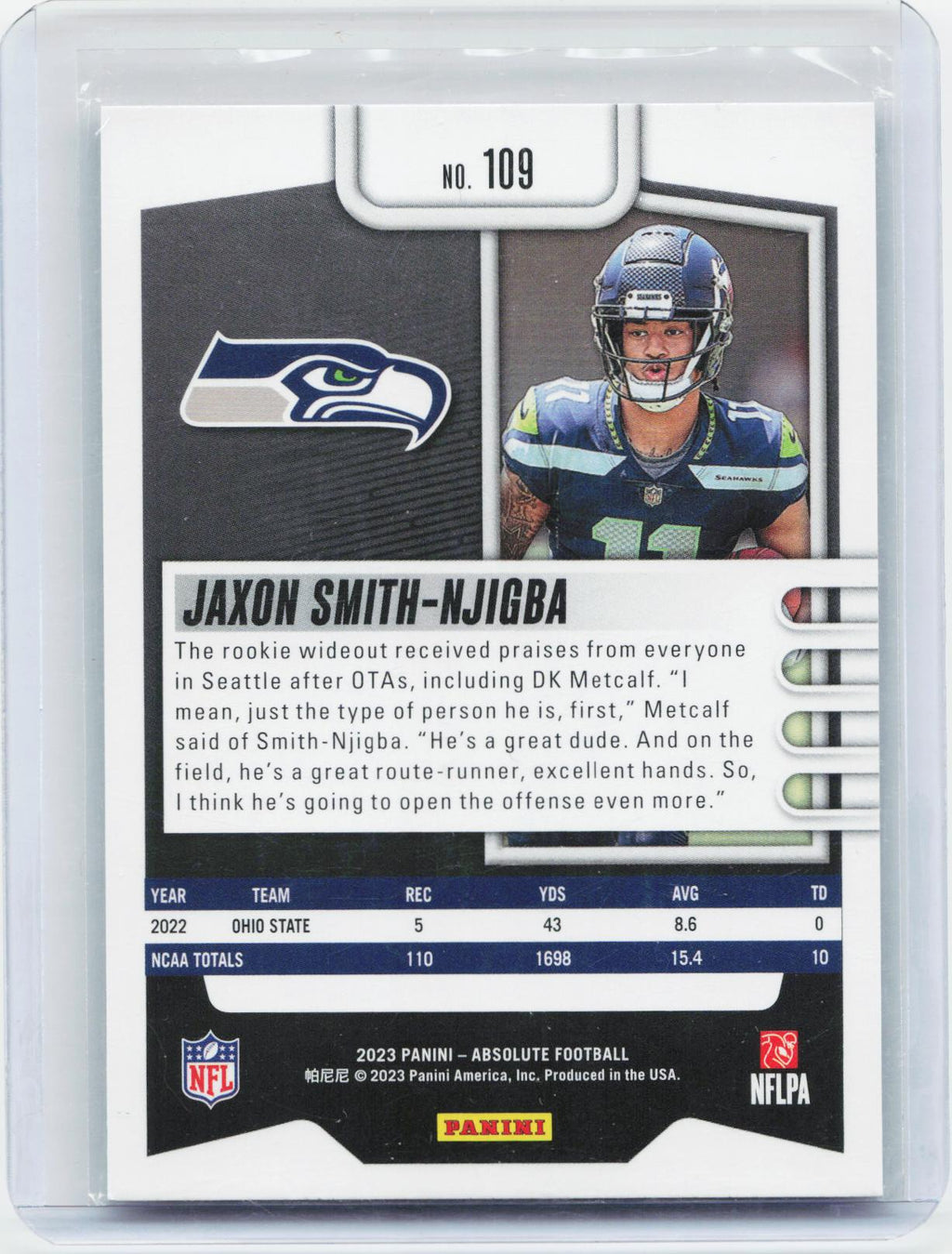 2023 Panini Absolute #109 Jaxon Smith-Njigba Retail
