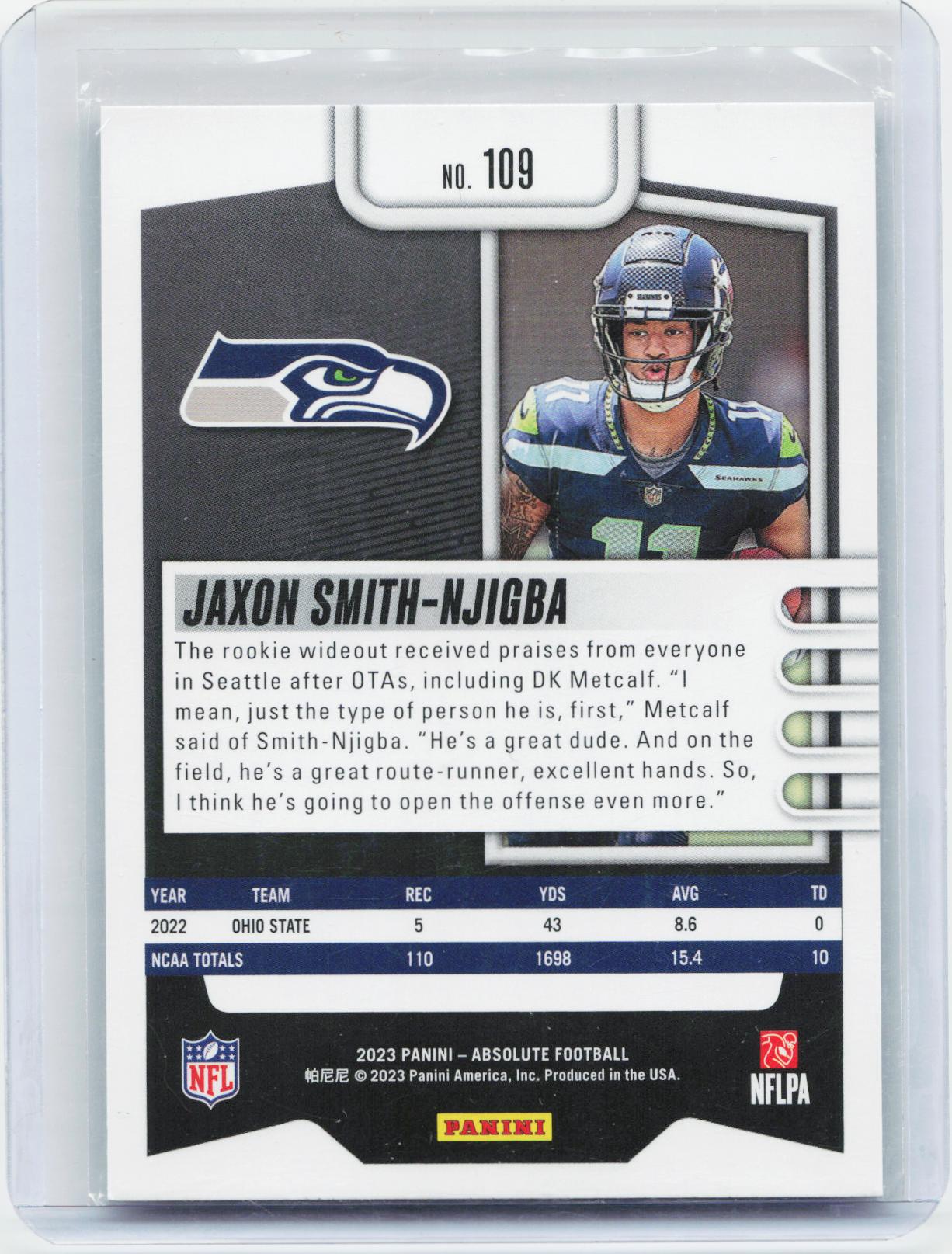 2023 Panini Absolute #109 Jaxon Smith-Njigba Retail