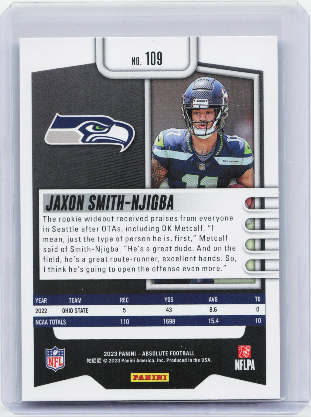 2023 Panini Absolute #109 Jaxon Smith-Njigba Retail