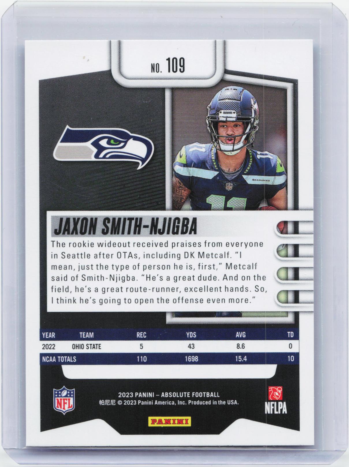2023 Panini Absolute #109 Jaxon Smith-Njigba Retail