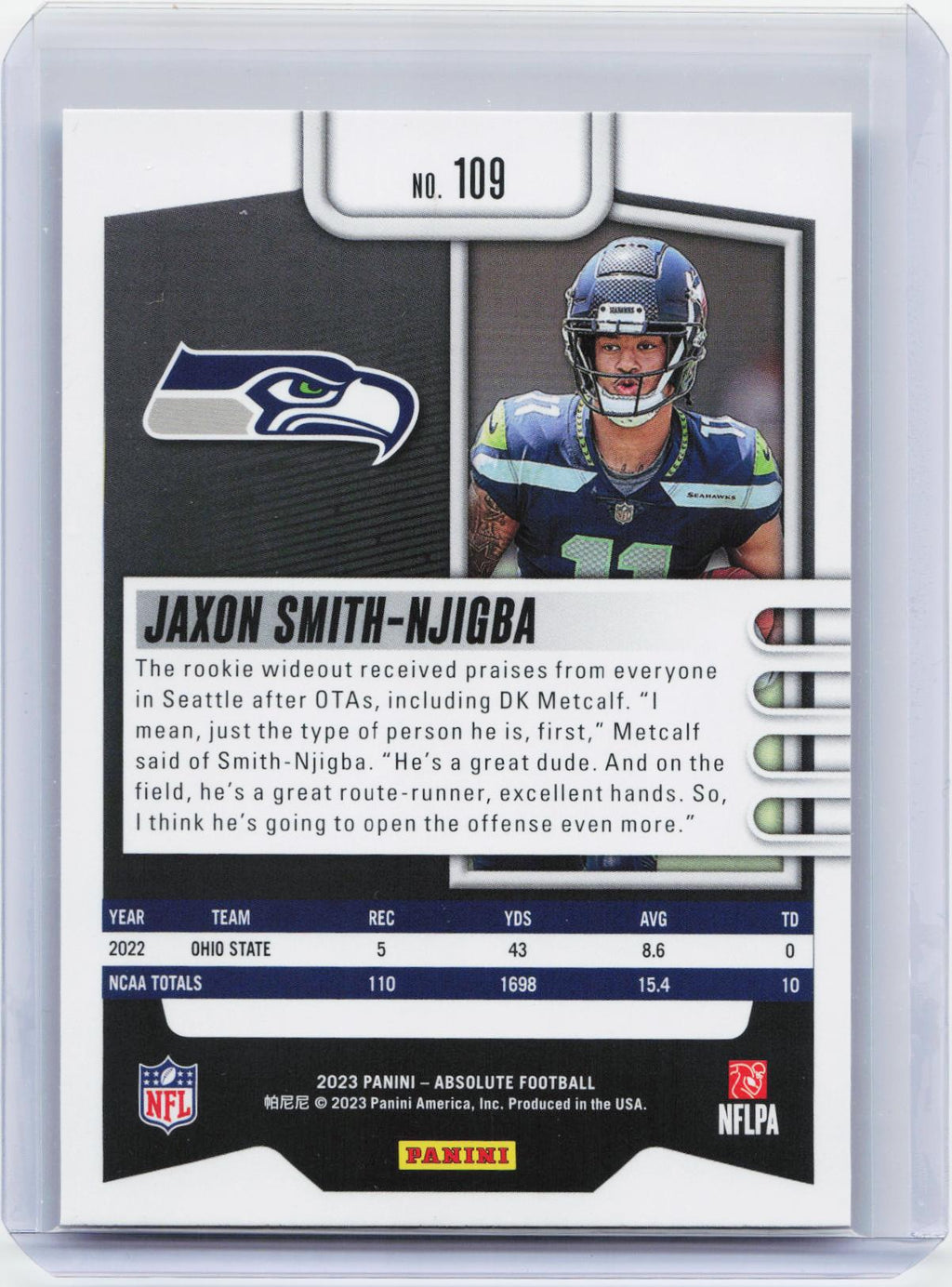 2023 Panini Absolute #109 Jaxon Smith-Njigba Retail