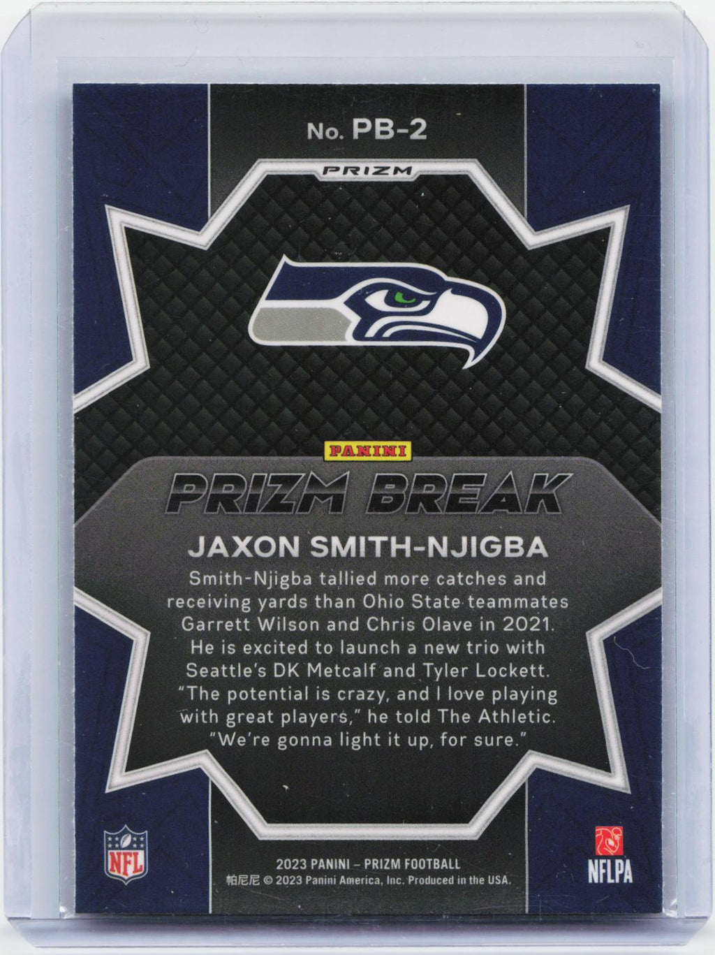 2023 Panini Prizm #PB-2 Jaxon Smith-Njigba Prizm Break Prizms Green