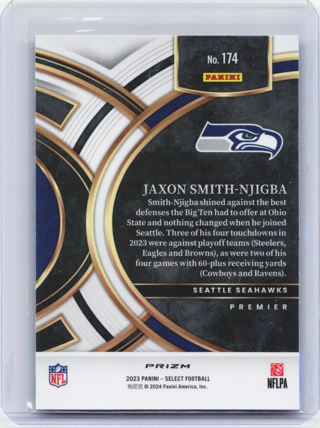 2023 Panini Select #174 Jaxon Smith-Njigba Silver Prizms