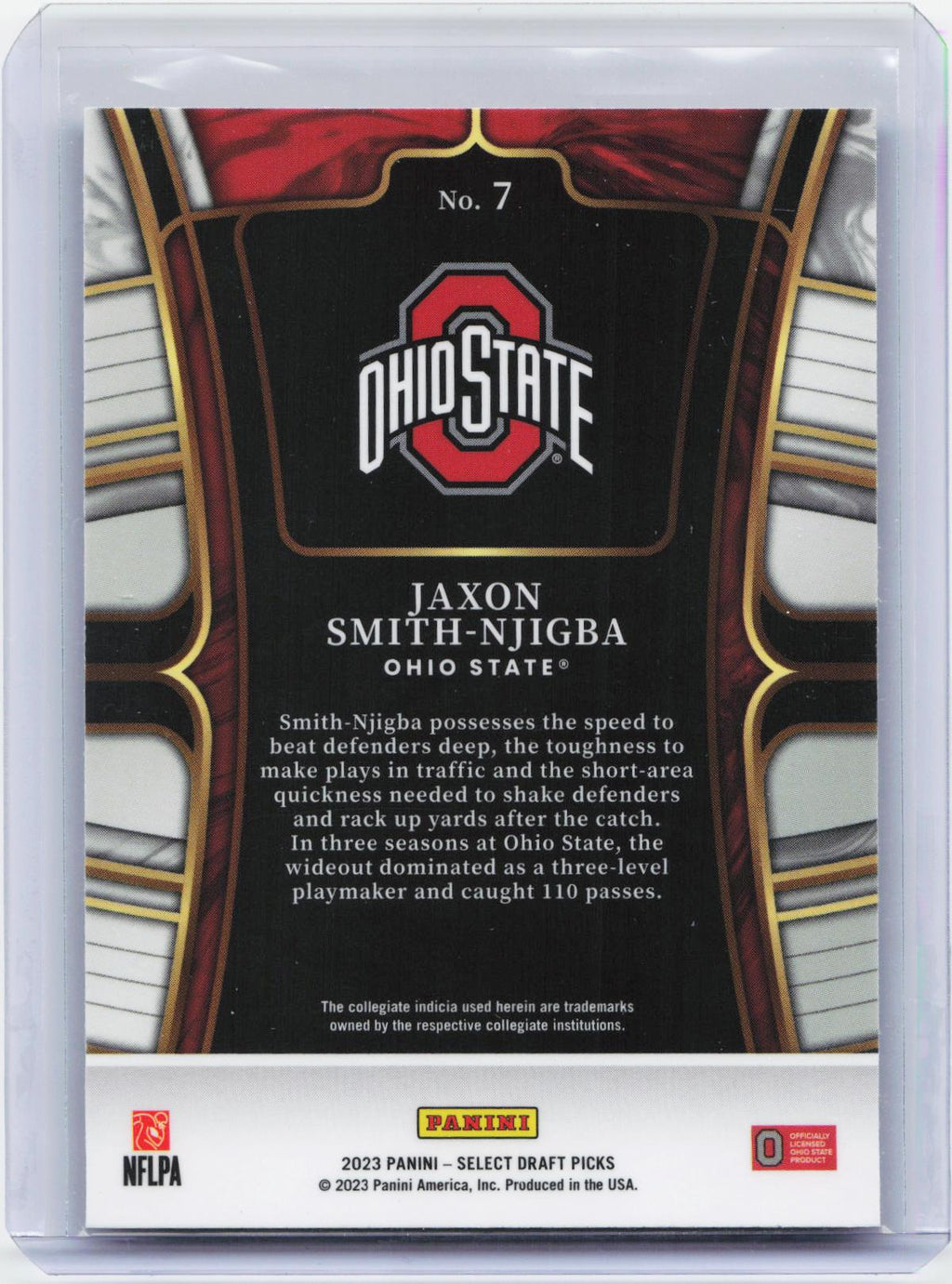 2023 Panini Select Draft Picks #7 Jaxon Smith-Njigba Blue Retail